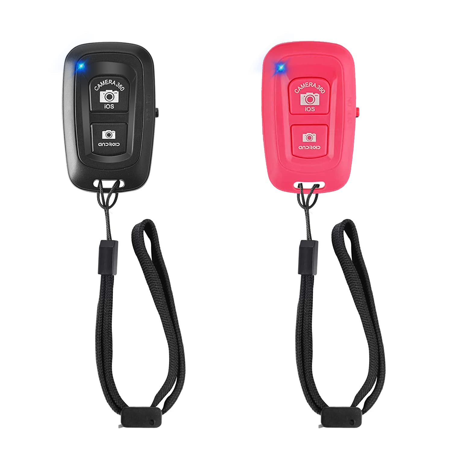 Wireless Camera Remote Control (2 Pack), Wireless Remote For Iphone & Android Phones Ipad Ipod Tablet, Clicker For Photos & Vide