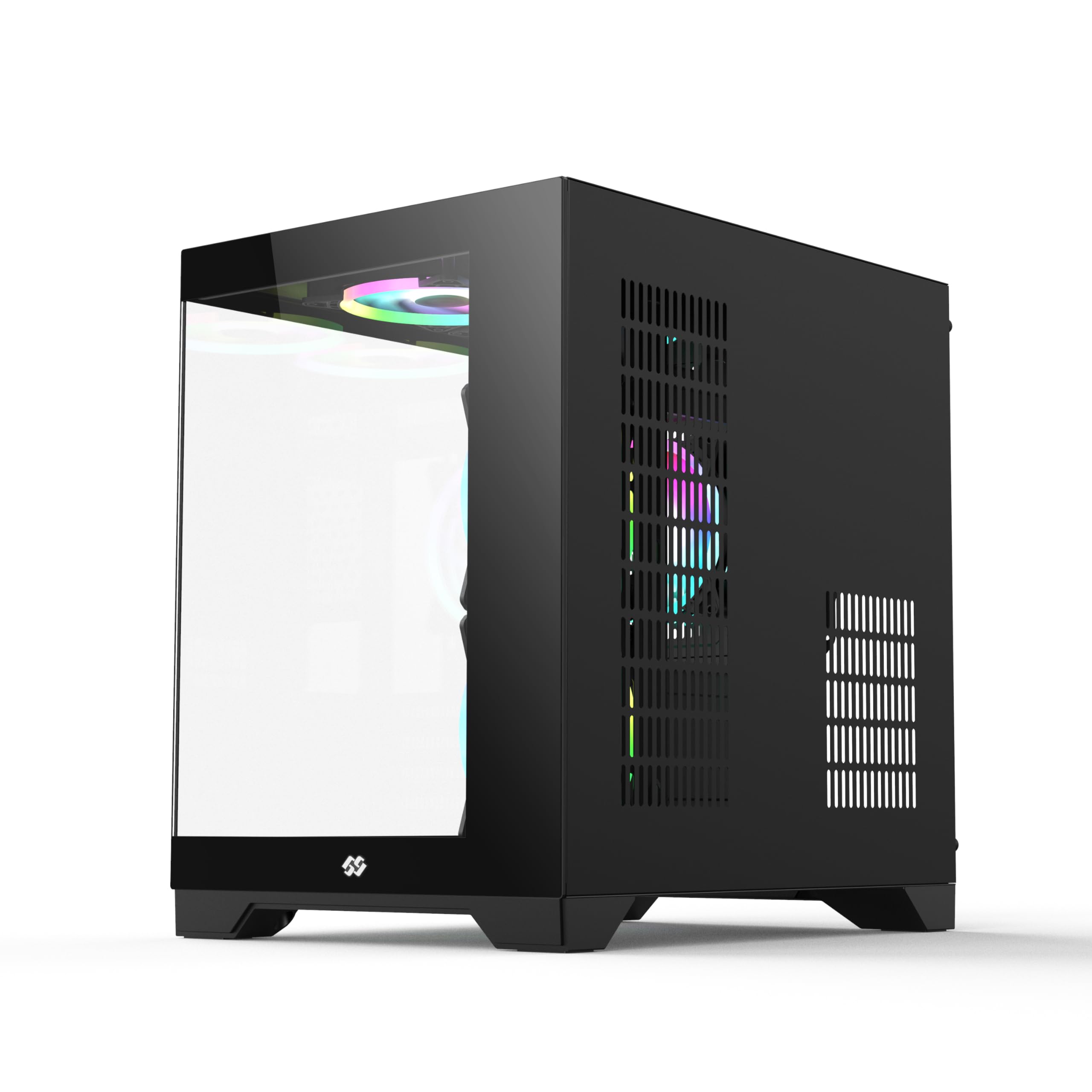 Bluegears Bgears B Pellucid Microatx Gaming Pc Case With Infinity Tempered Glass And Usb 3.0 X 2. (Fan Sold Separately)