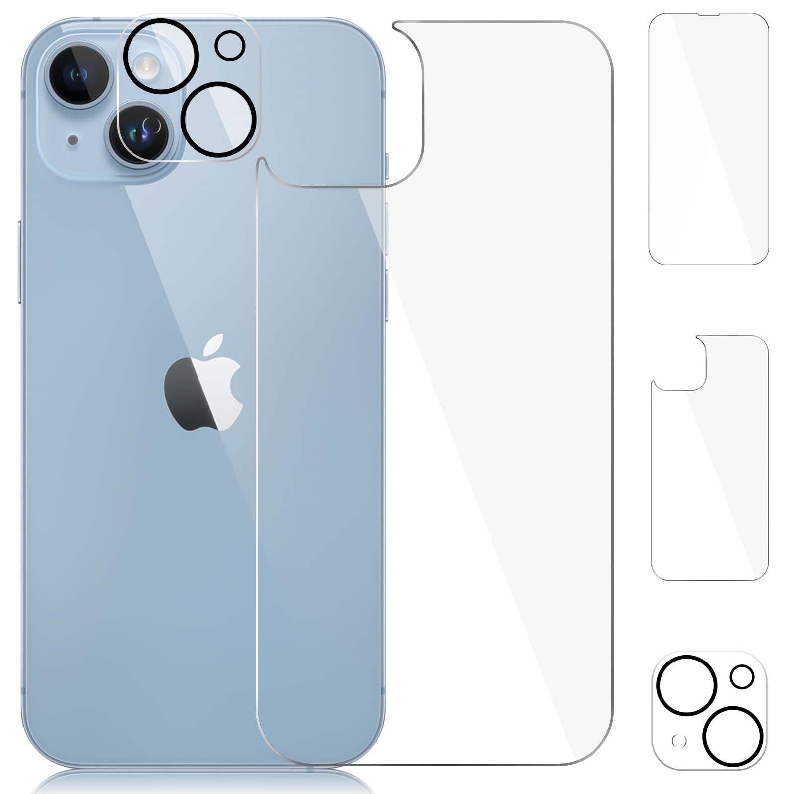Duolamila [3 Pack] Screen Protector For Iphone 14 Plus,Iphone 14 Plus Camera Protector, Iphone 14 Plus Front And Back Screen Pro