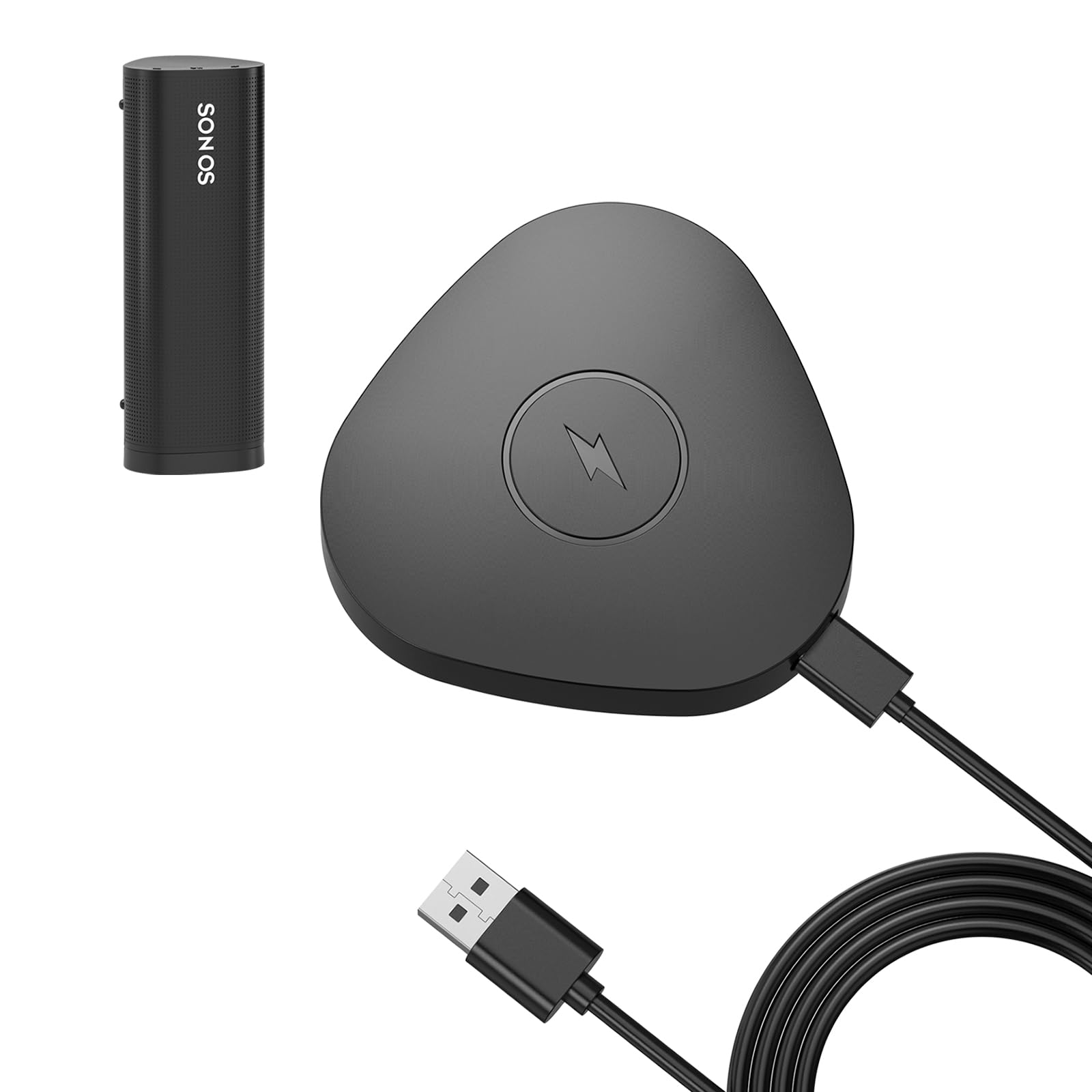 Rounkin Wireless Charger Compatible With Sonos Roam Gen 2Nd/1St, Magnetic Charging Base, Power Up Charging Dock For Portable Blu