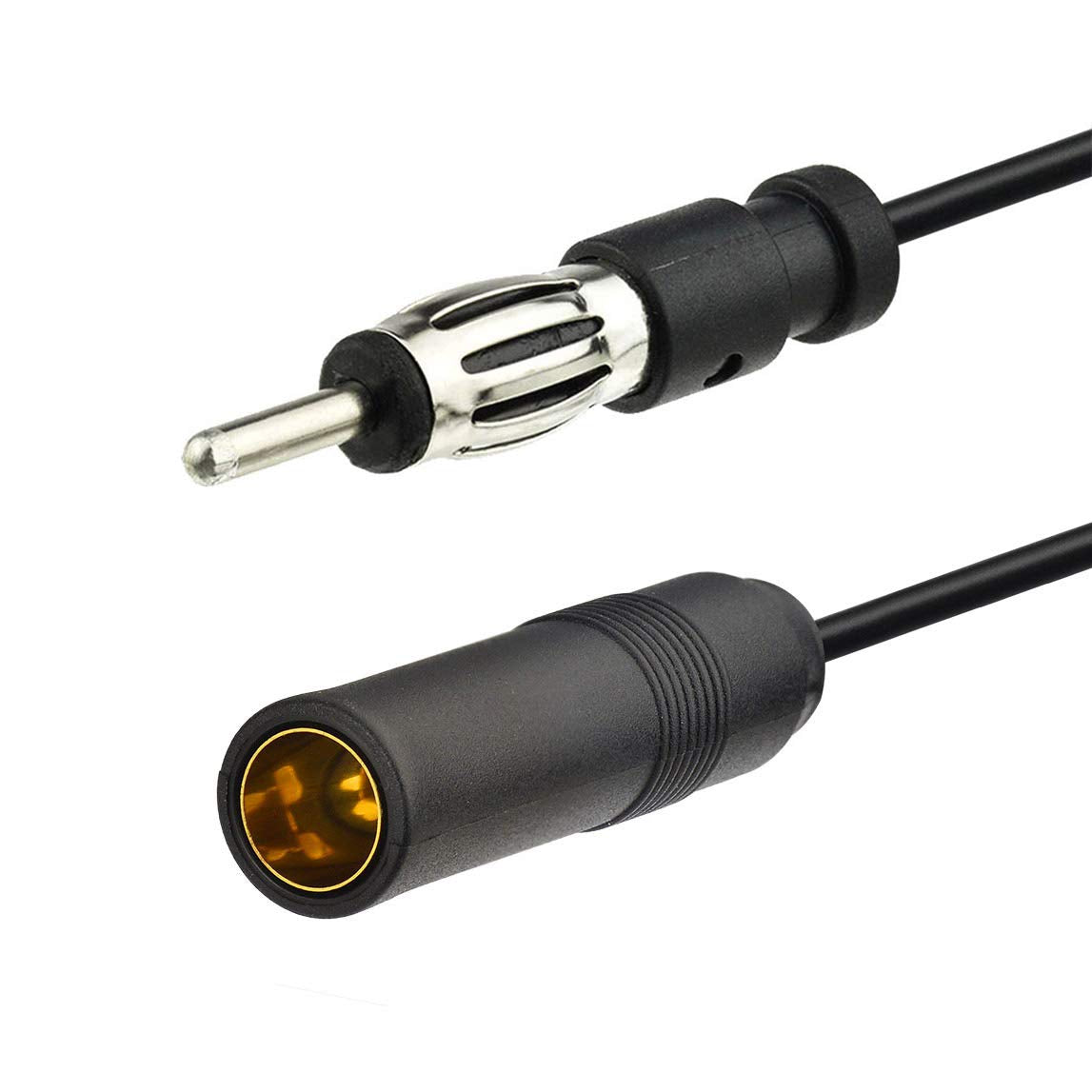 Bingfu Car Radio Antenna Extension Cable 4 Feet / 48 Inch Fm Am Radio Car Antenna Extension Cable Cord Din Plug Connector Coaxia