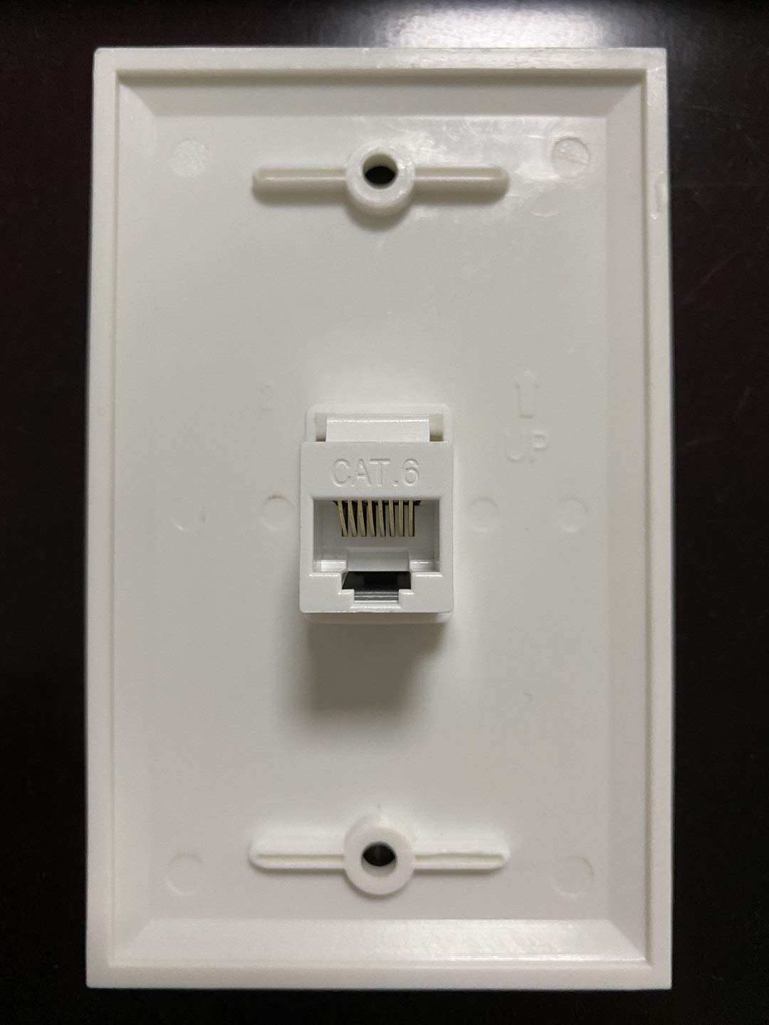 Ibl 1 Port Cat6 Keystone Ethernet Female To Female Wall Plate White