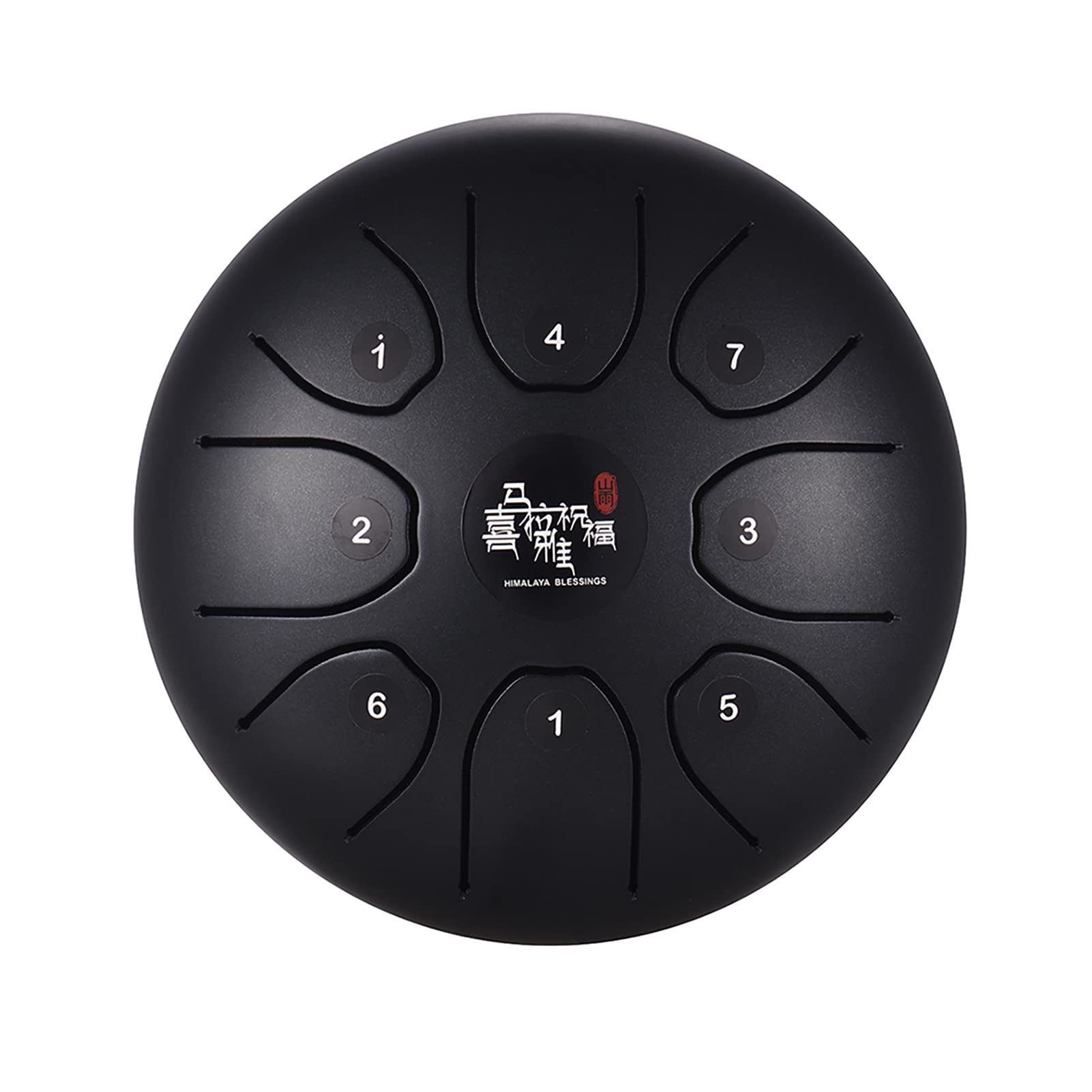 Zhangxi 5.5 Inch Mini 8T Steel Tongue Drum C Key Percussion Instrument Handpan Drum Wi Drum Mallets Carry Bag