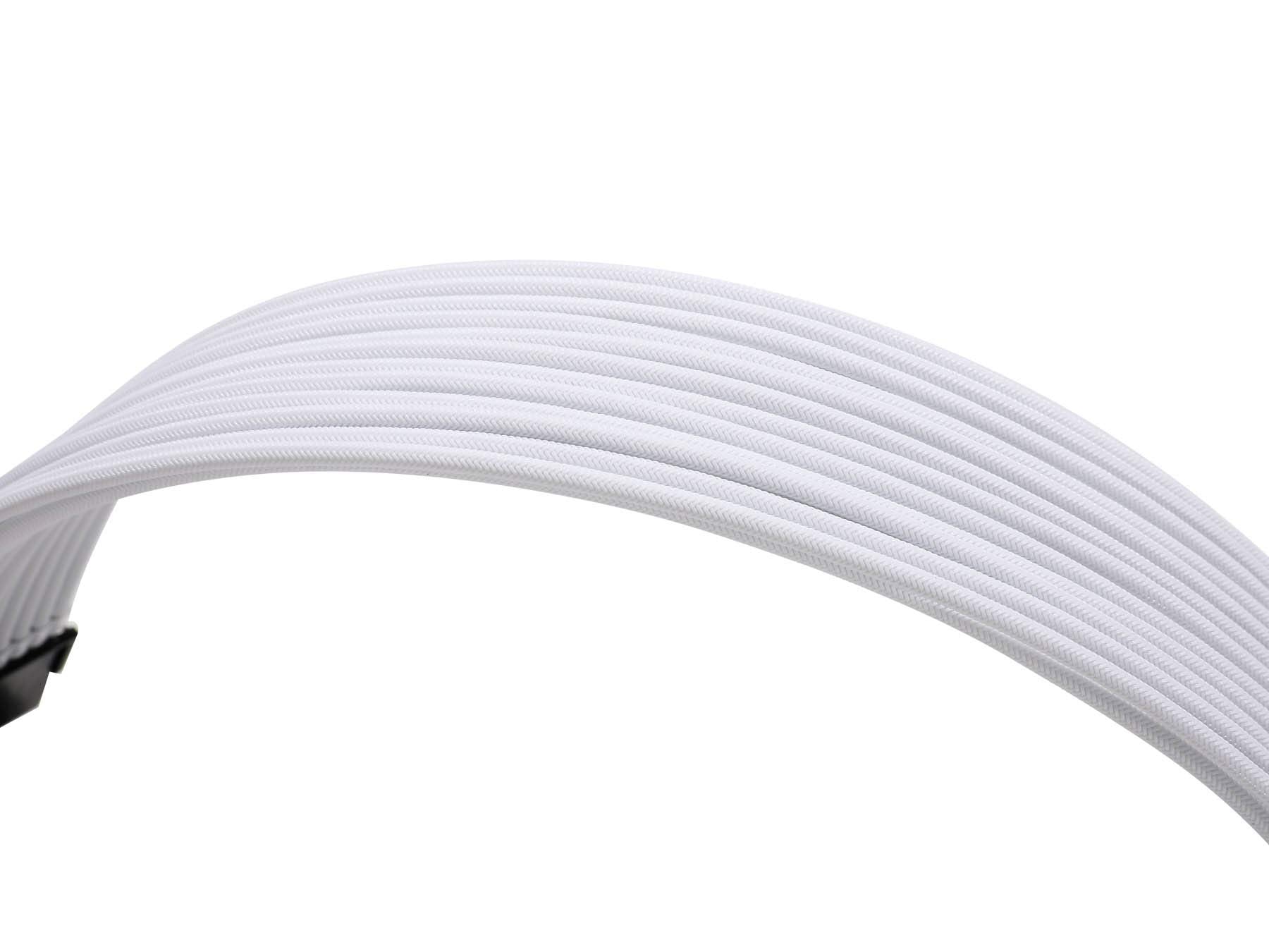 Formulamod Sleeve Extension Power Supply Cable Kit 18Awg Atx 24P+ Eps 8 P+Pci E8 P With Combs For Psu To Motherboard/Gpu (White)