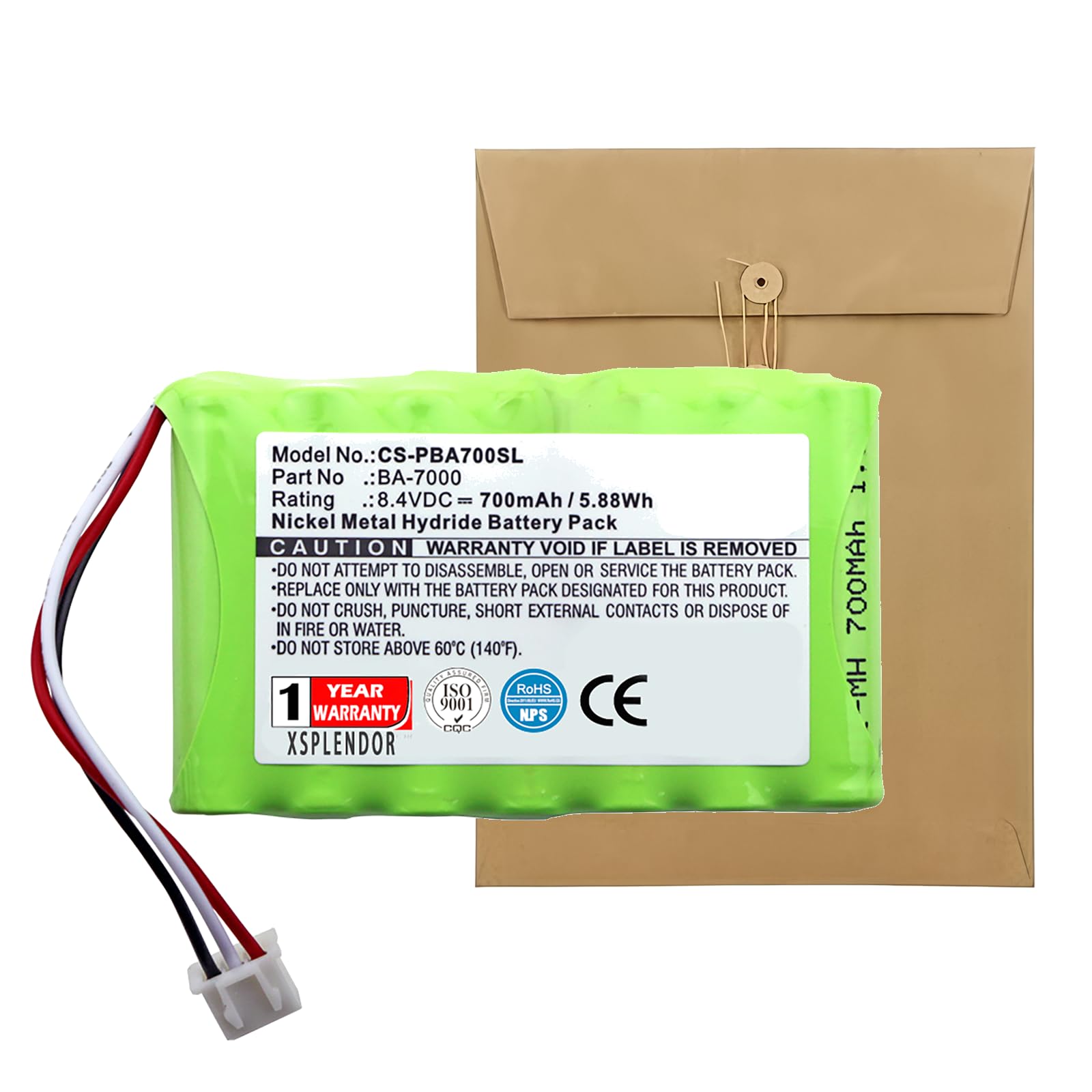 XSPLENDOR Replacement Battery for Brother P-Touch P-Touch 7600VP Part NO Brother BA-7000