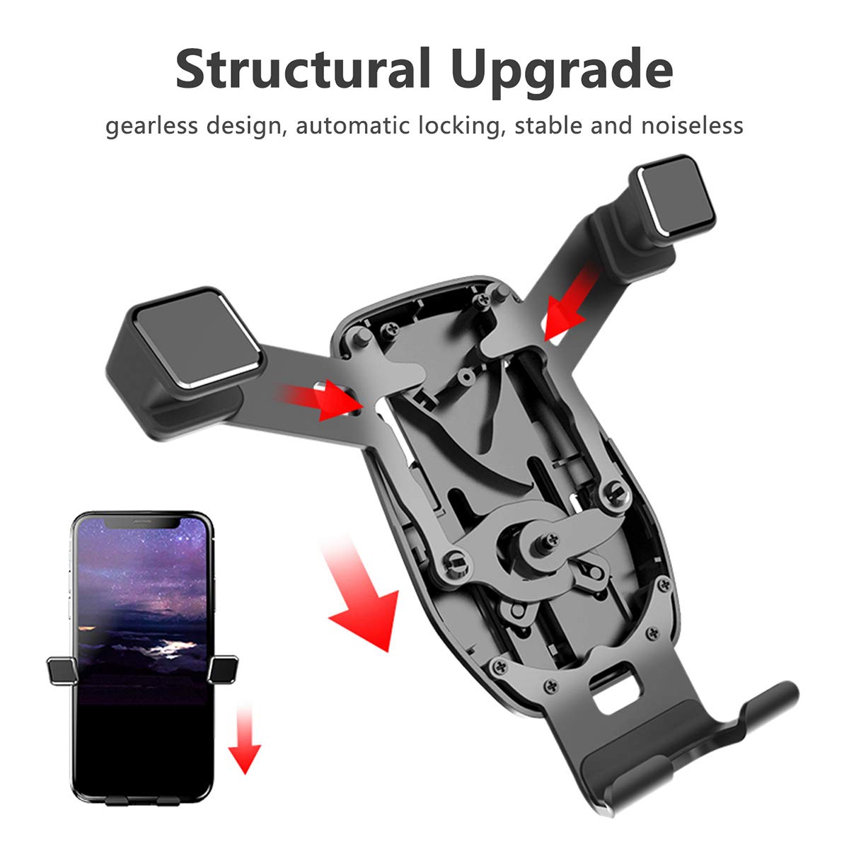 Ayada Phone Holder Compatible With Cx5, Phone Mount Upgrade Gravity Auto Lock Stable Easy To Install Accessories 2017 2018 2019
