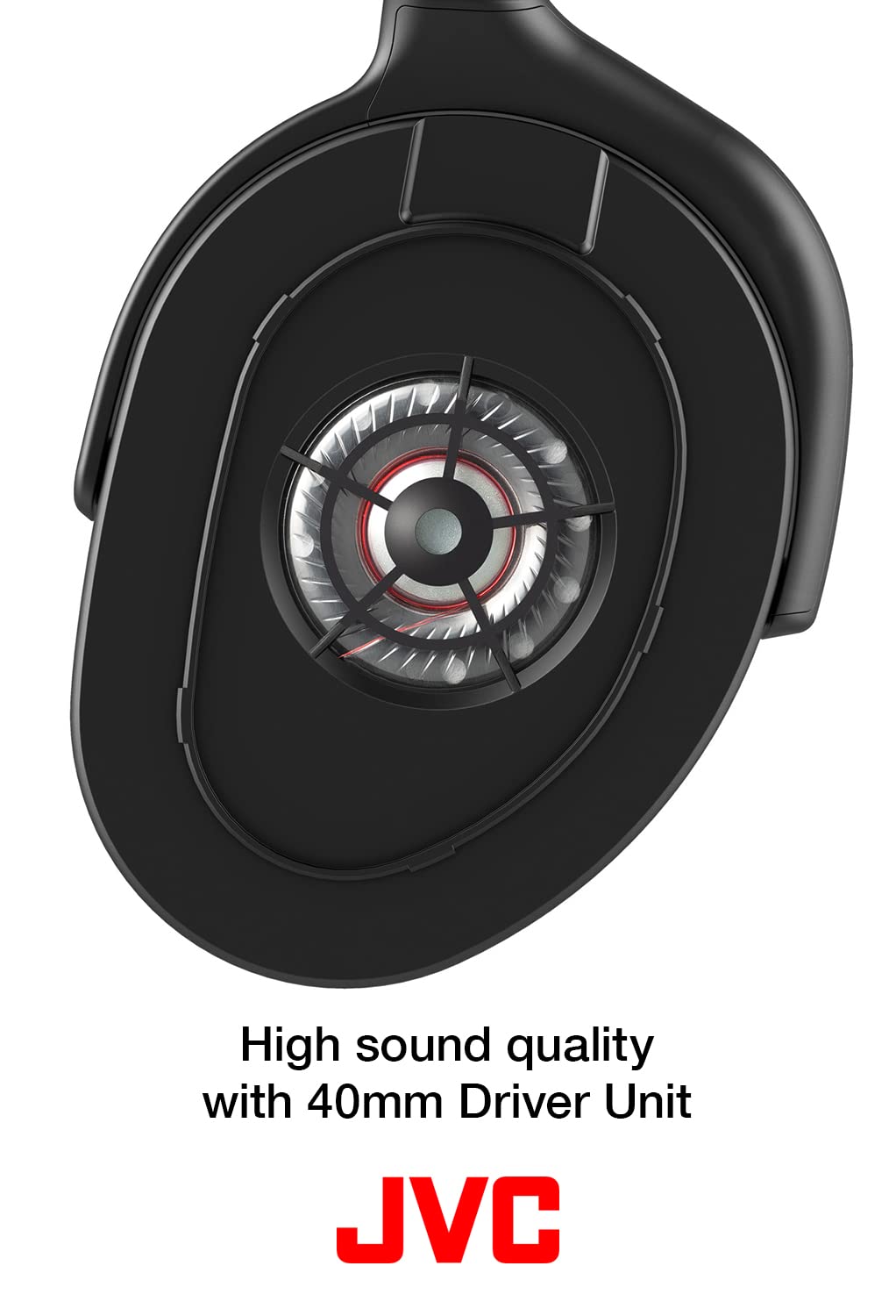 Jvc Ultralight Gaming Headset For Superior Comfort, 2.4Ghz Wireless Connection (Low Latency 40Ms), 40Mm Driver Unit, Detachable