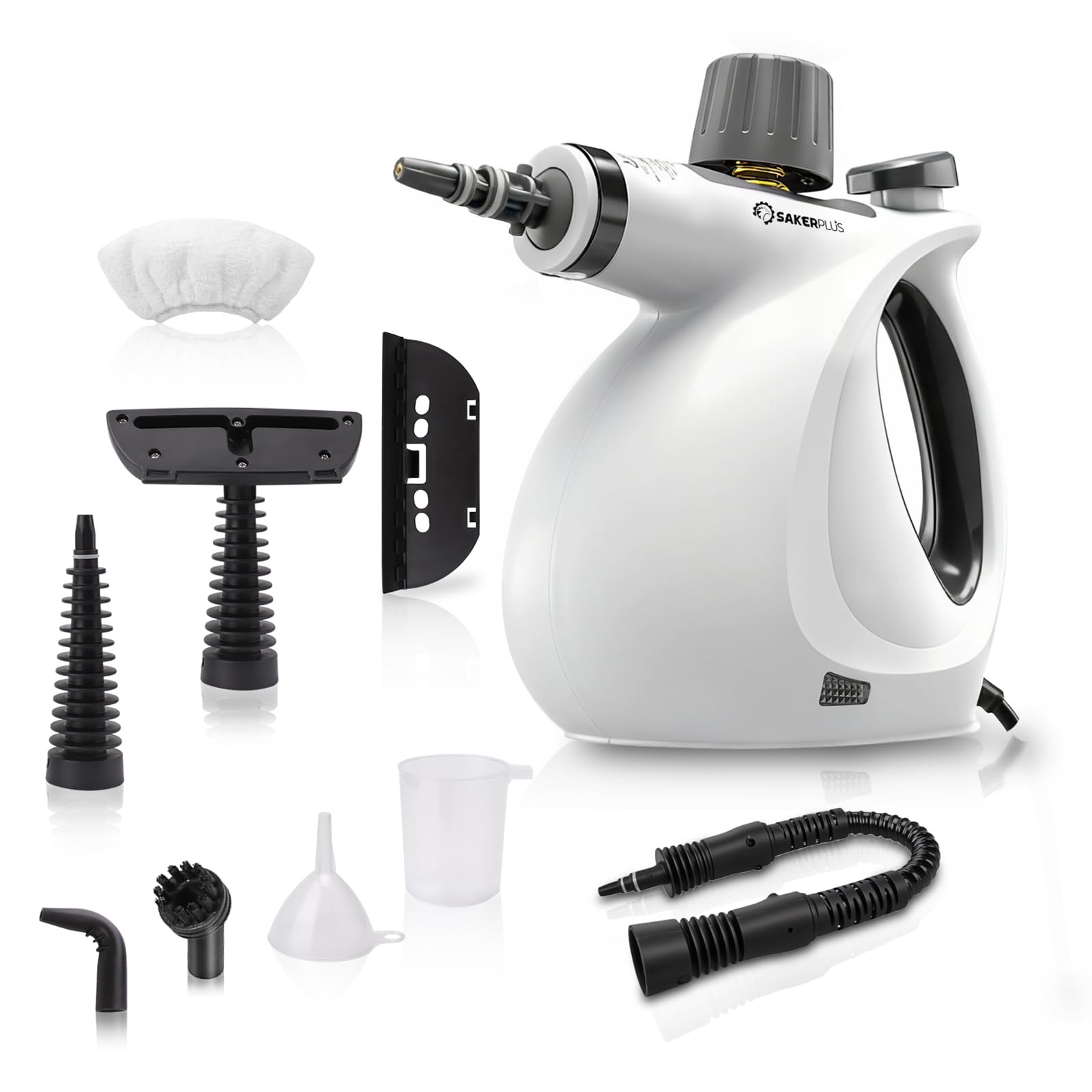 SakerPlus Handheld Pressurized Steam Cleaner,Portable MultiSurface Steamer
