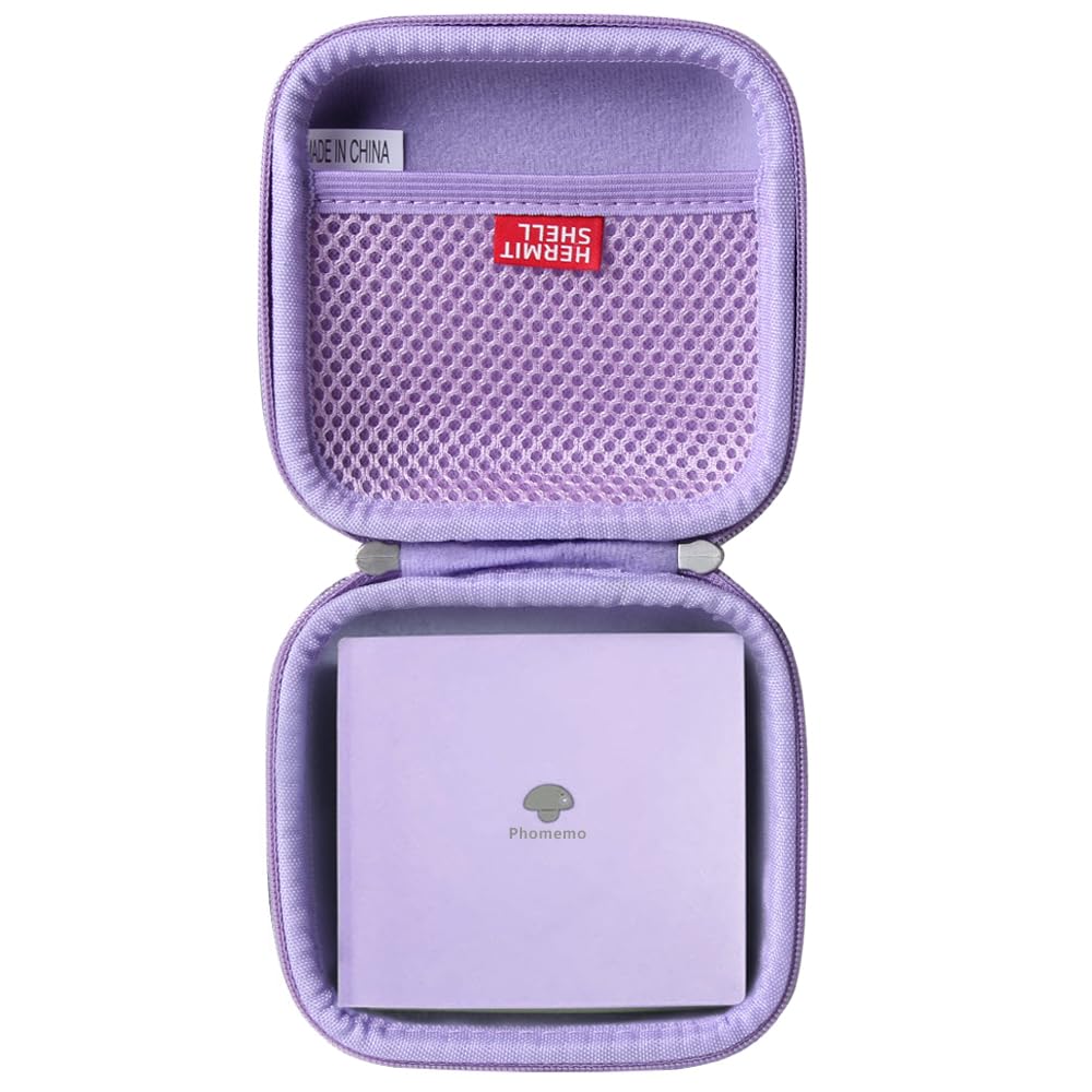 Hermitshell Travel Case For Phomemo M02 Pro/Phomemo M02S Pocket Printer (Purple)