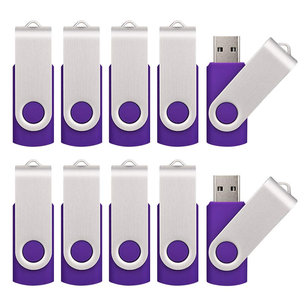 Kalsan 10 Pack 8Gb Usb Flah Drive Usb 2.0 Pen Drive Purple