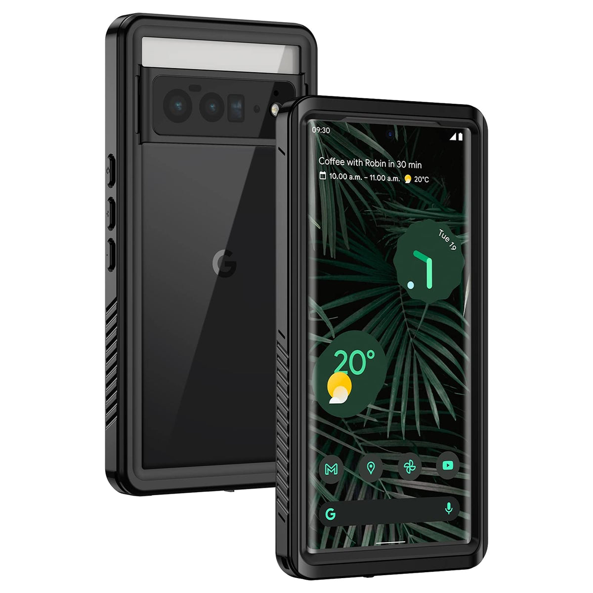 Lanhiem For Google Pixel 6 Pro Case, Ip68 Waterproof Dustproof Shockproof Case With Built In Screen Protector, Full Body Rugged 
