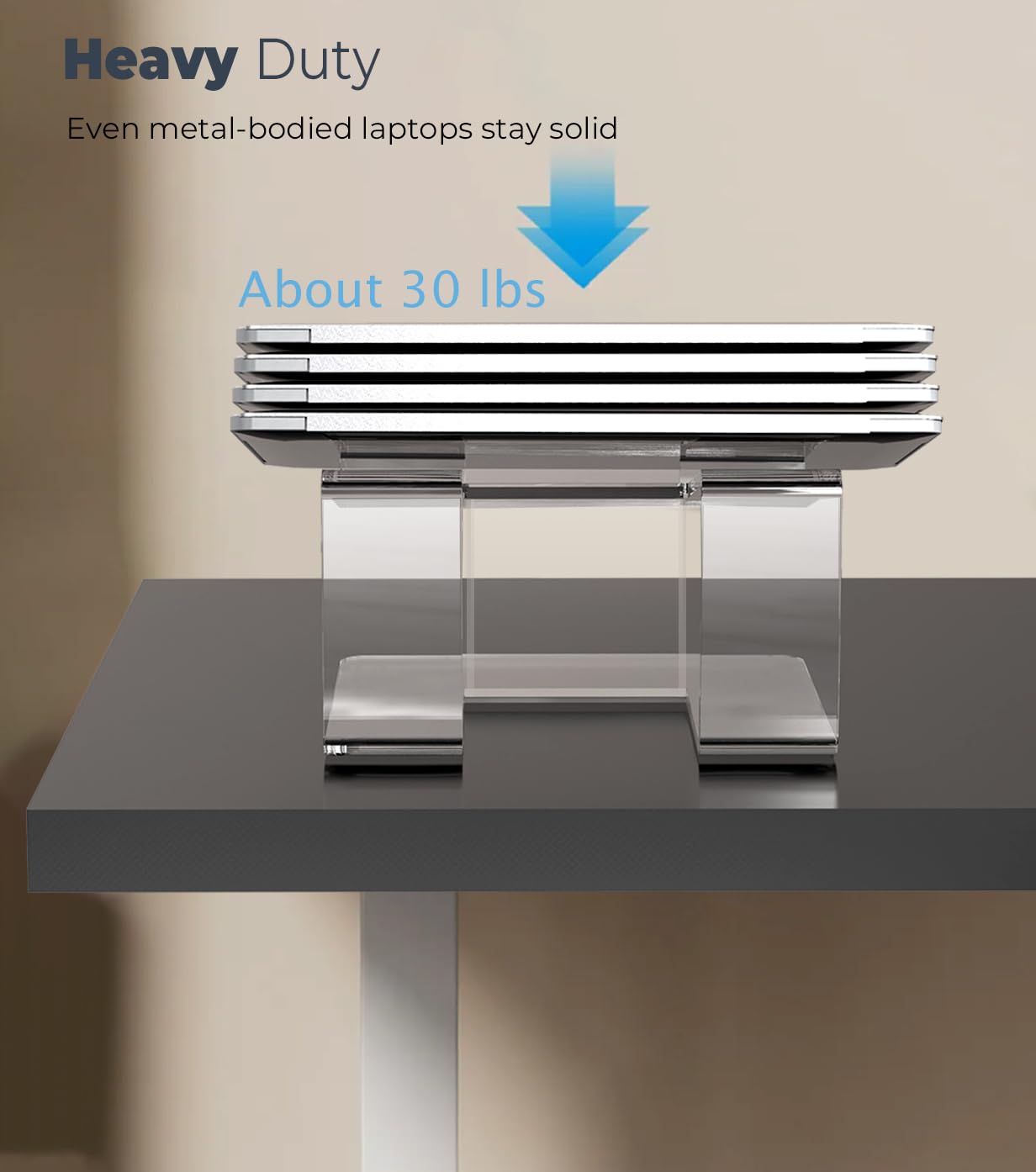 Fucdtefc Acrylic Laptop Stand For Desk, Laptop Riser For 10 14 Inch Laptops, Ergonomic Laptop Holder, Computer Stand For Laptop