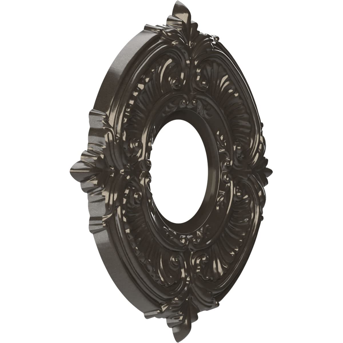 Ekena Millwork Cmp10Atcch Attica Thermoformed Pvc Ceiling Medallion (Fits Canopies Up To 4 1/8''), 10''Od X 3 1/2''Id X 3/4''P,