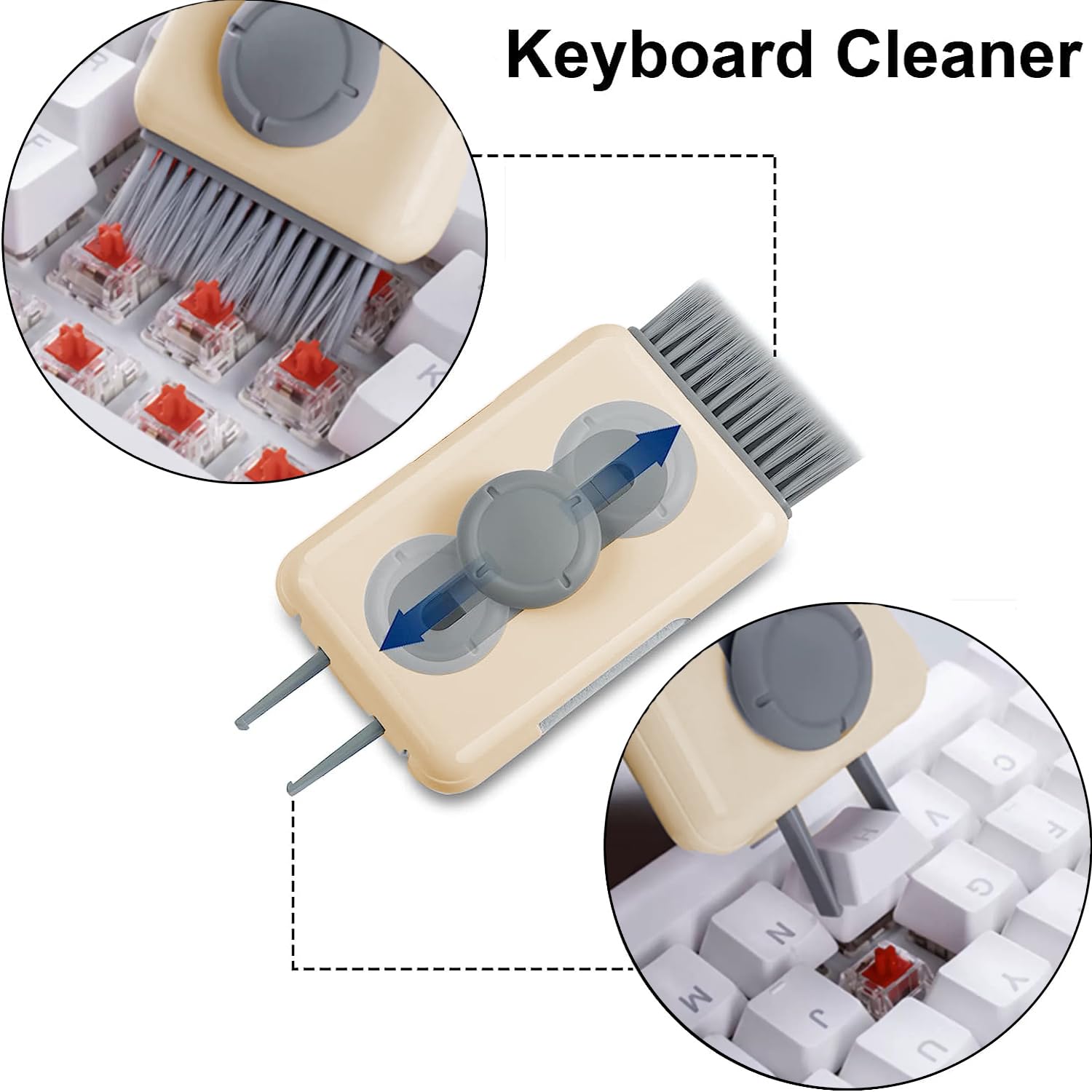 Keyanlai Electronics Cleaning Brush Tool,Laptop Screen Keyboard Cleaner Kit With Microfiber Cloth And Brush,Keyboard Cleaner Wit