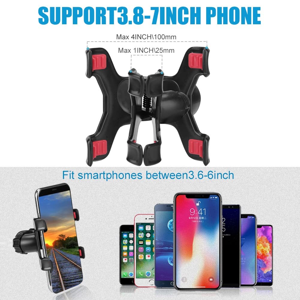 Loyaforba Car Phone Mount, Universal Phone Holder For Car Cell Phone, 360 Degrees Dashboard Desk Wall Bracket For Gps Navigation