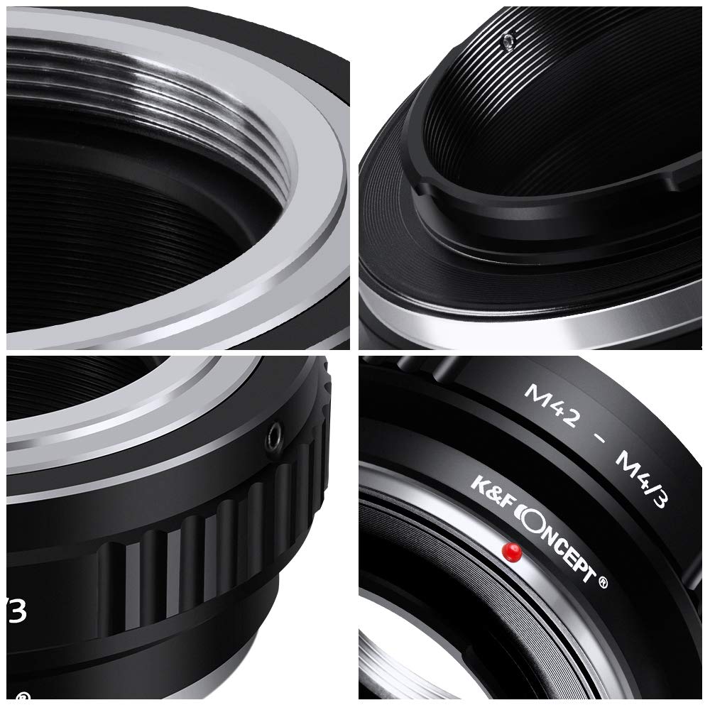 K&F Concept M42 Lens To Micro 4/3 Lens Adapter,M42 Screw Mount To Micro Four Thirds M43 Mft Fits For Olympus Pe, Panasonic Lumix