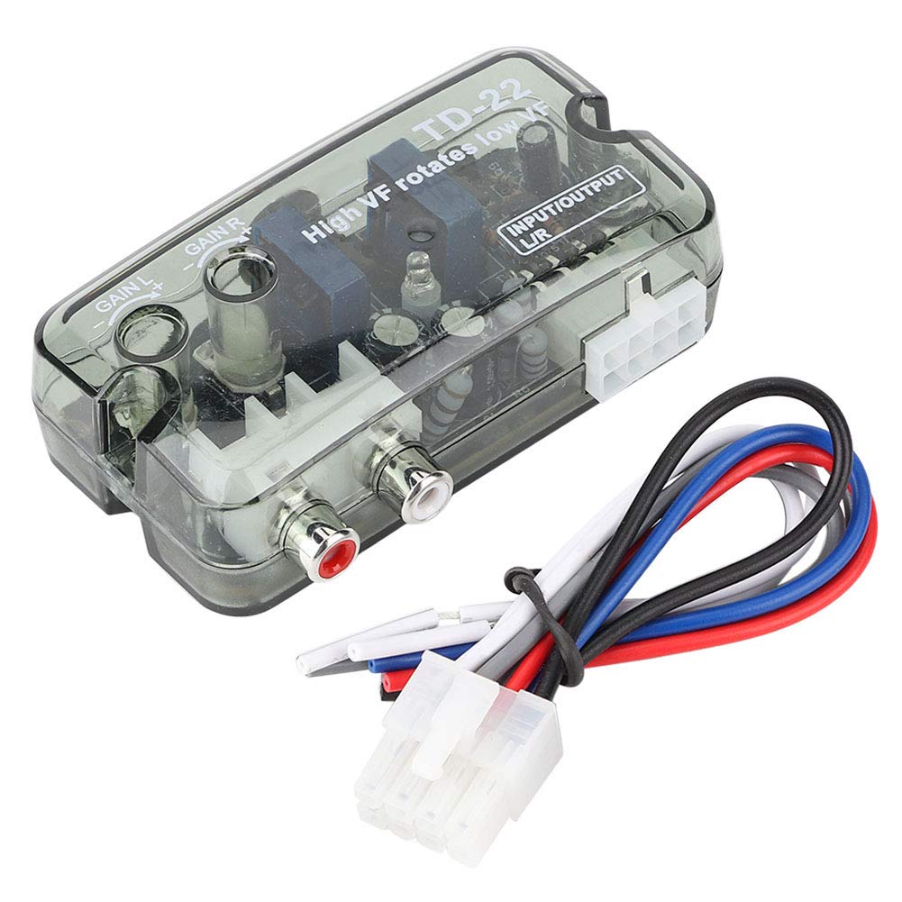 Acouto Car Audio Converter Stereo High To Low Frequency Speaker Level Converter Auto Amp Subwoofer Amplifier Cd Player High To L
