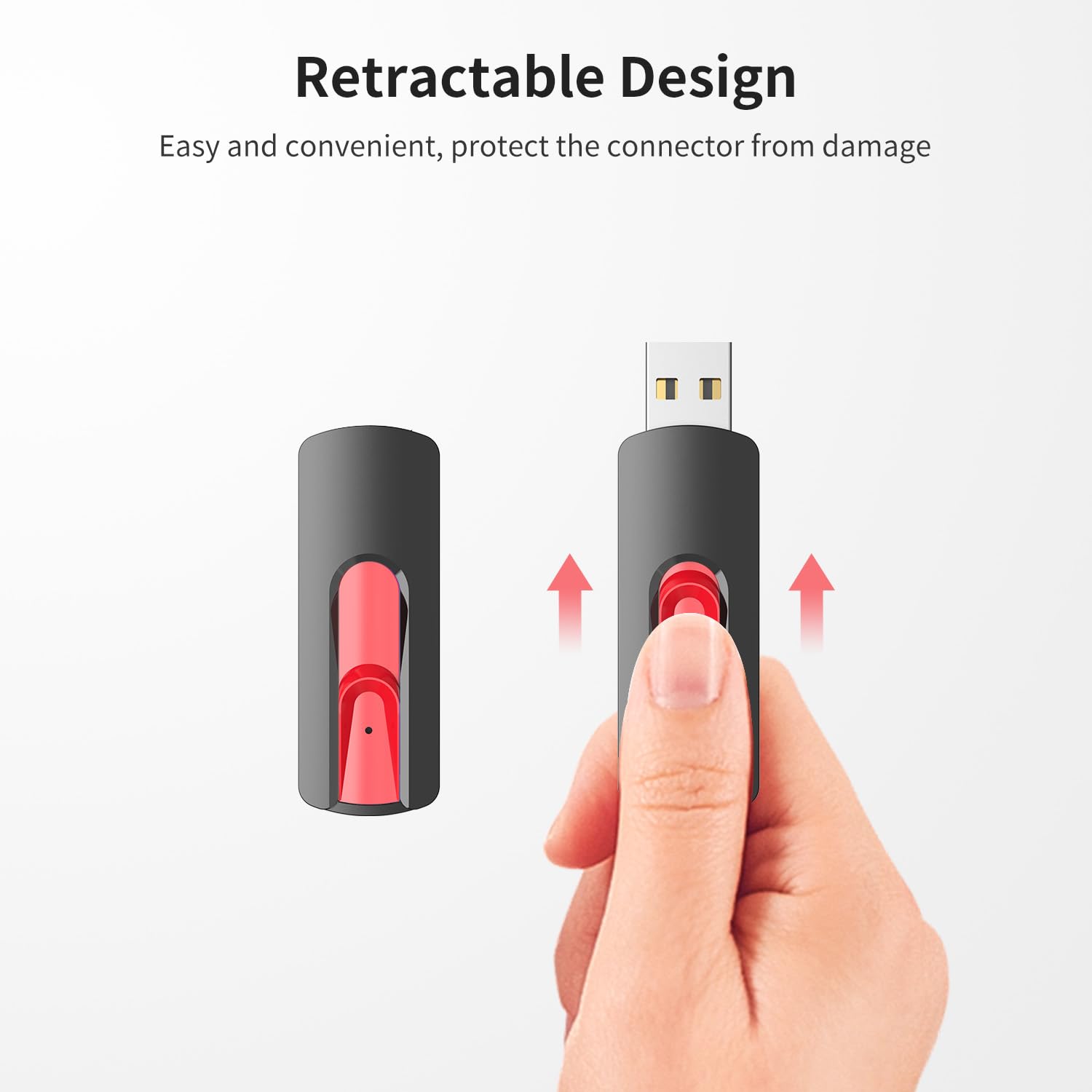 Raoyi 10Pcs 64Gb Usb Flash Drives Slide Retractable Memory Stick Bulk Usb 2.0 Thumb Drive Jump Drive Zip Drive Usb Sticks Data Storage Backup For Pc Mac (64G, Red)