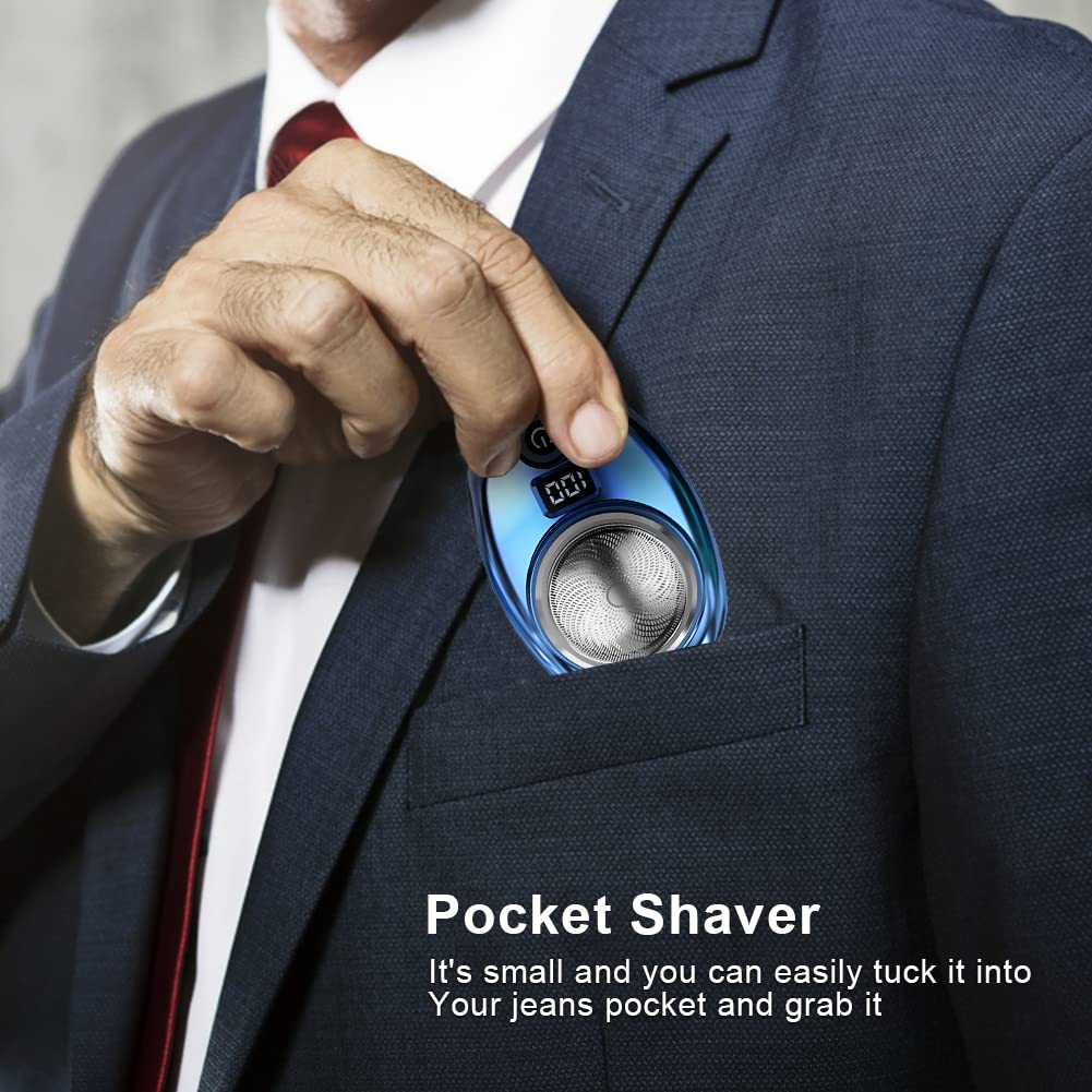Electric Shaver, Mini Shaver Portable Electric Shaver For Men, Usb C Fast Charging, Pocket Size Shaver Wet And Dry Razor, Easy U