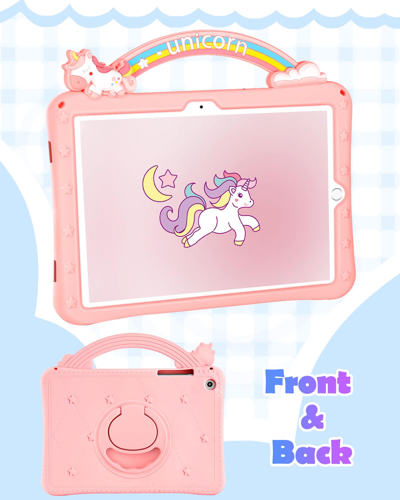 Wazzasoft For Samsung Galaxy Tab A9 Plus Case 11''   For Girls Cute Cartoon Kawaii Girly Pretty 3D Unique Design Silicone Cover