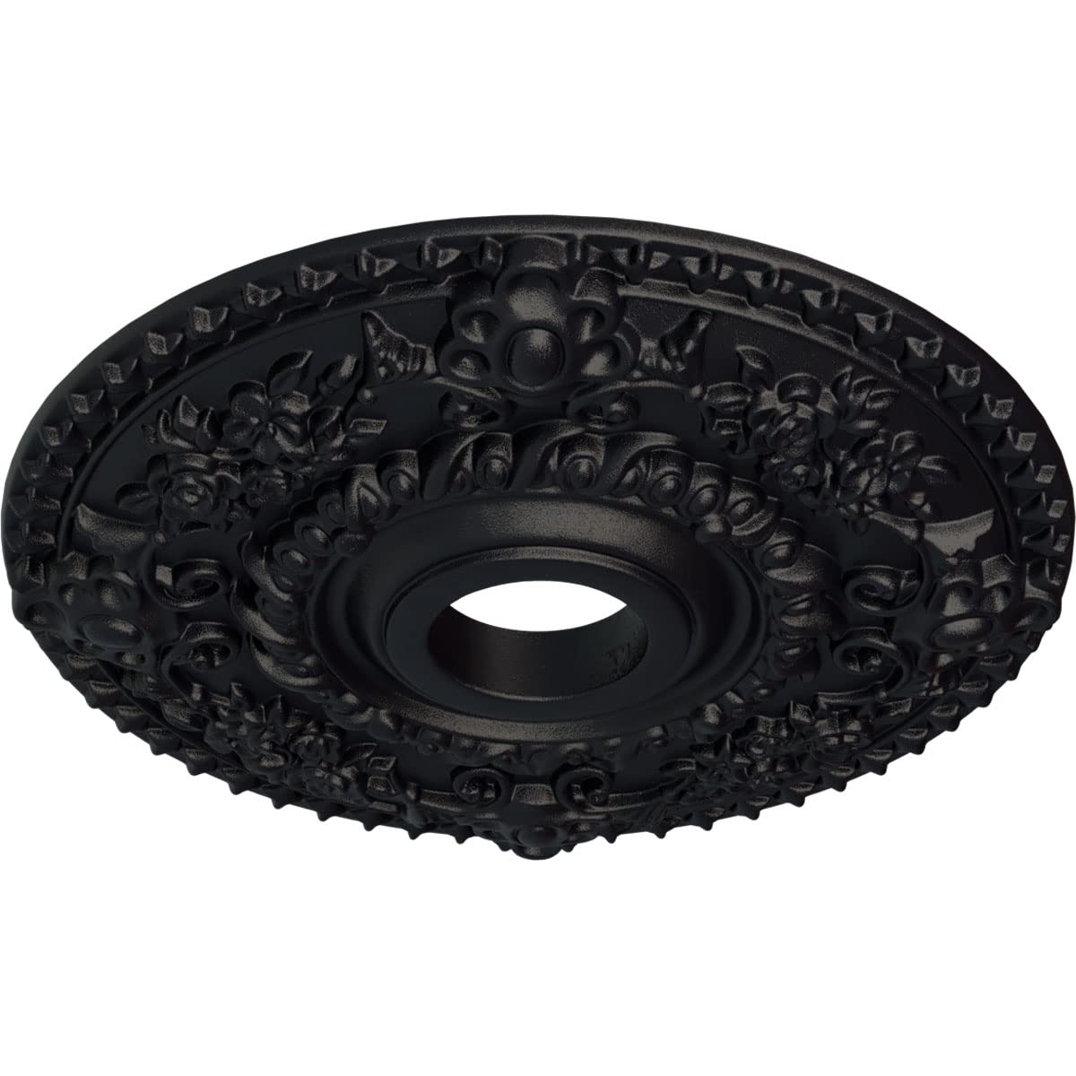 Ekena Millwork Cm18Rosgs Rose Ceiling Medallion, Steel Gray