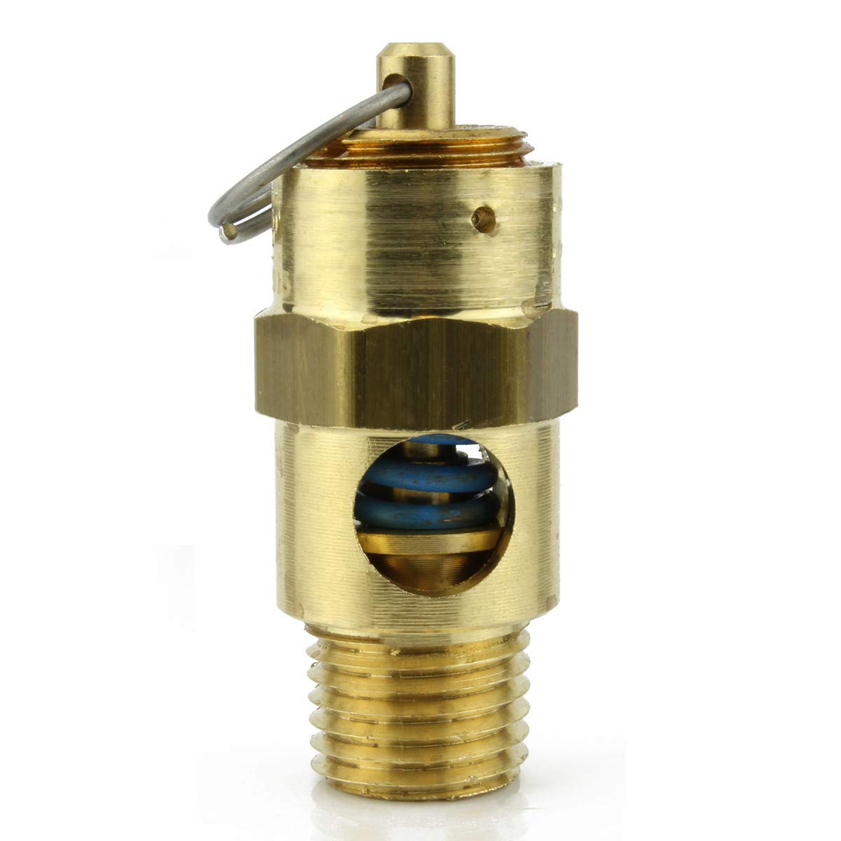 New 1/4'' Asme Brass Safety Relief Valve 100 Psi American Made Compressed Air Pop Off Valve