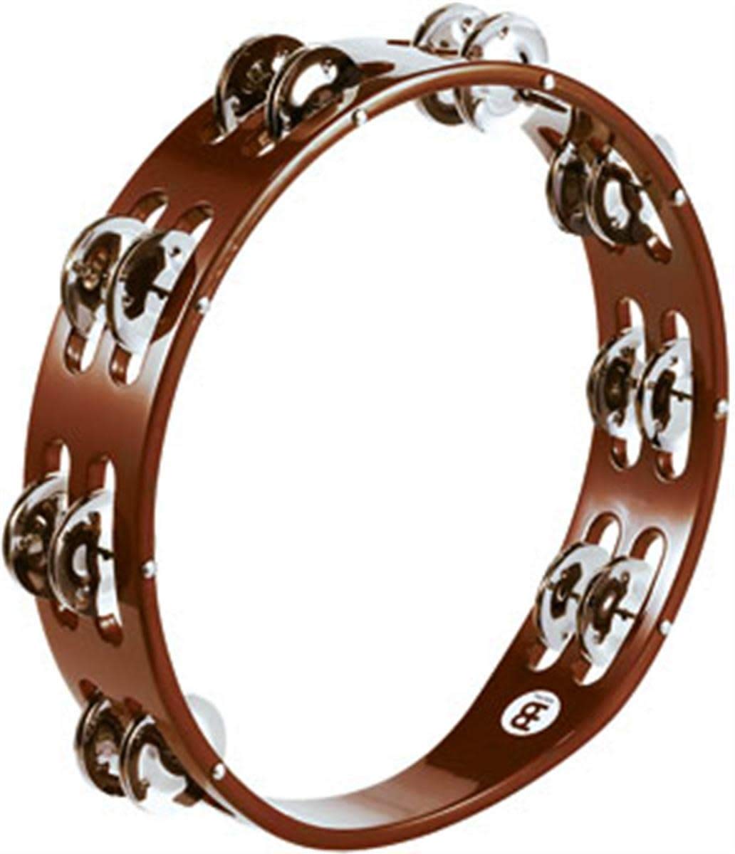 Meinl Percussion Traditional Wood Tambourine With Nickel Plated Steel Jingles, Double Row � Not Made In China � For All Musicians, 2 Year Warranty (Ta2Ab)
