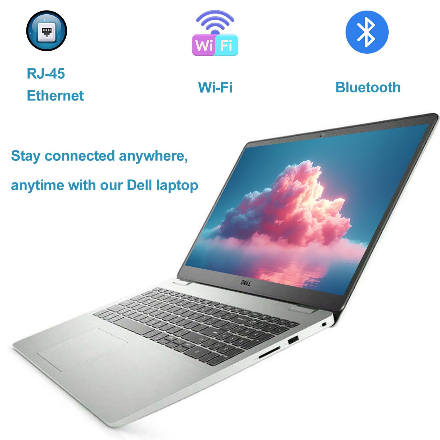 Dell Inspiron 3000 Laptop, 15.6 Fhd Display, Amd Ryzen 3 3250U Processor, Amd Radeon Graphics, Fingerprint Reader, Webcam, Hdmi,
