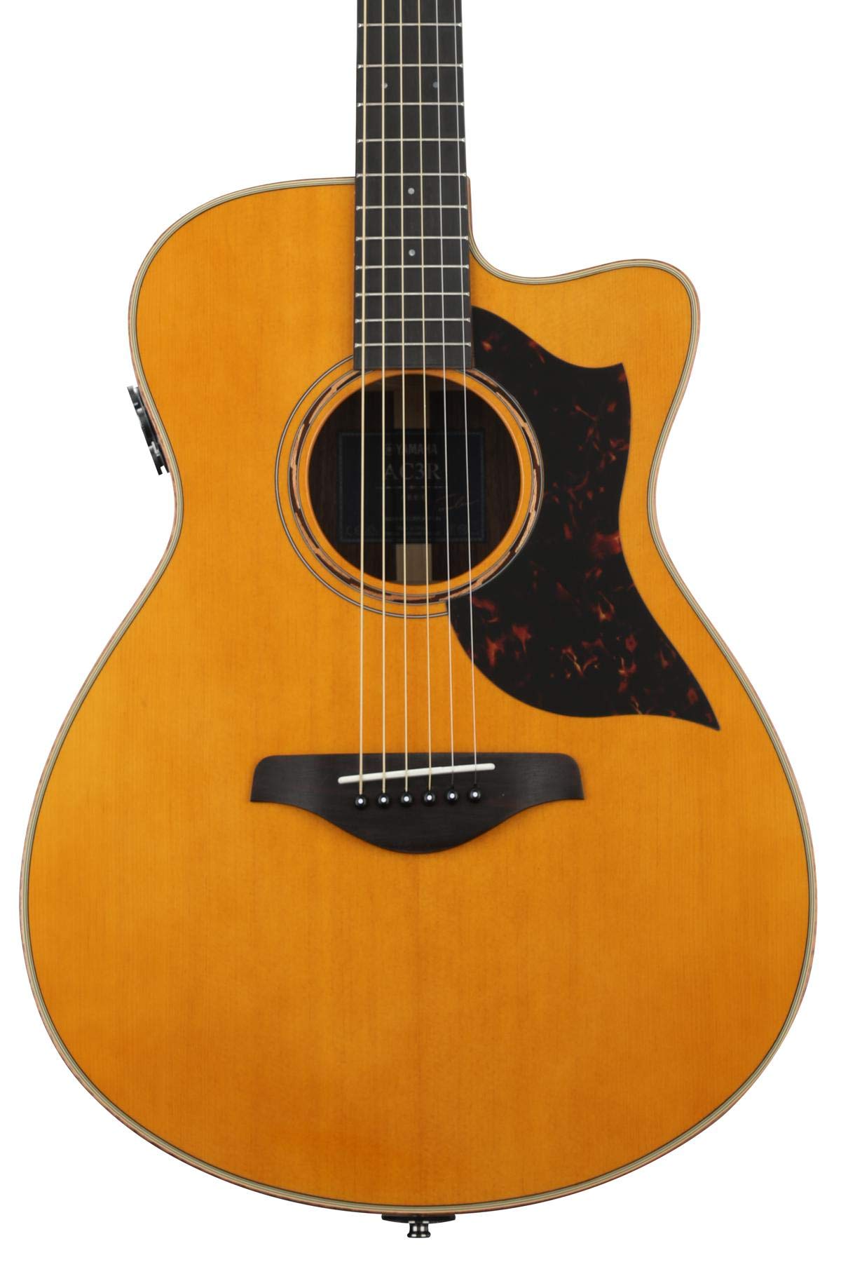 Yamaha 6 String Series AC3R Small Body Acoustic-Electric Guitar-Rosewood, Vintage Natural, Concert Cutaway VN