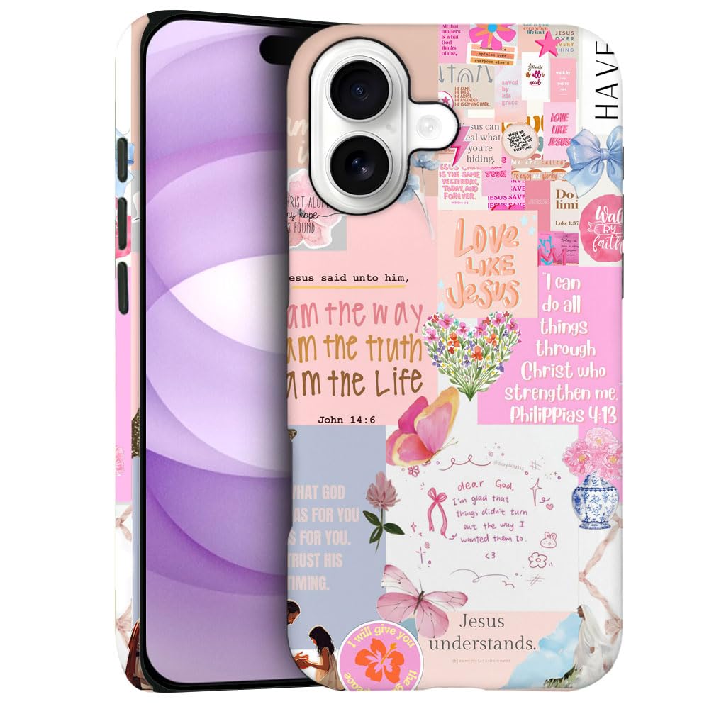 Case for iPhone 17 - Slim Fit Anti-Scratch Phone Case for Girl Women - Christian Collage Jesus (Frosted)