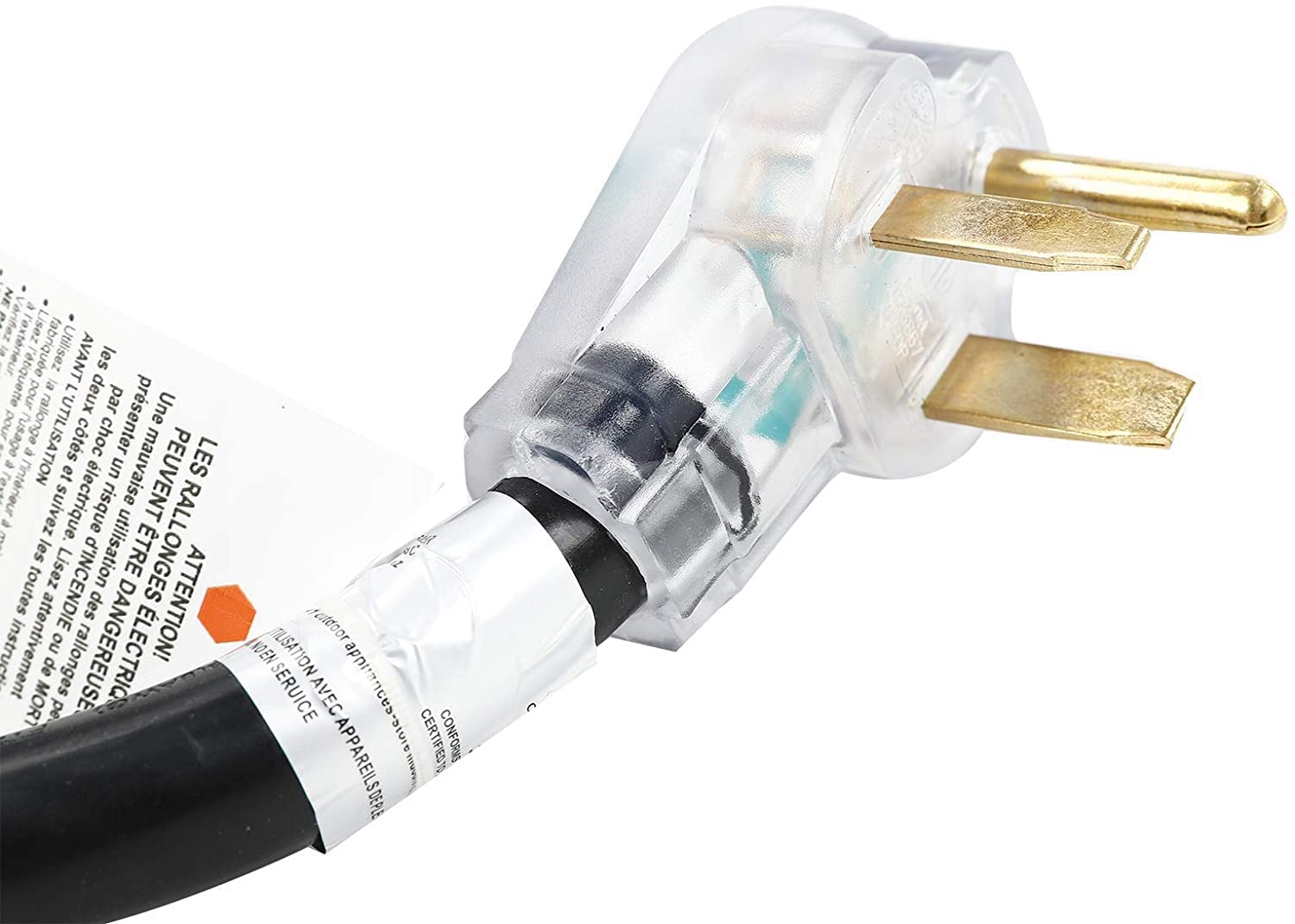 25Ft 220V 50Amp Welder Extension Cord, 8 Gauge Heavy Duty Industrial Nema 6 50 Welding Machine Cord With Lighted End For Mig Tig