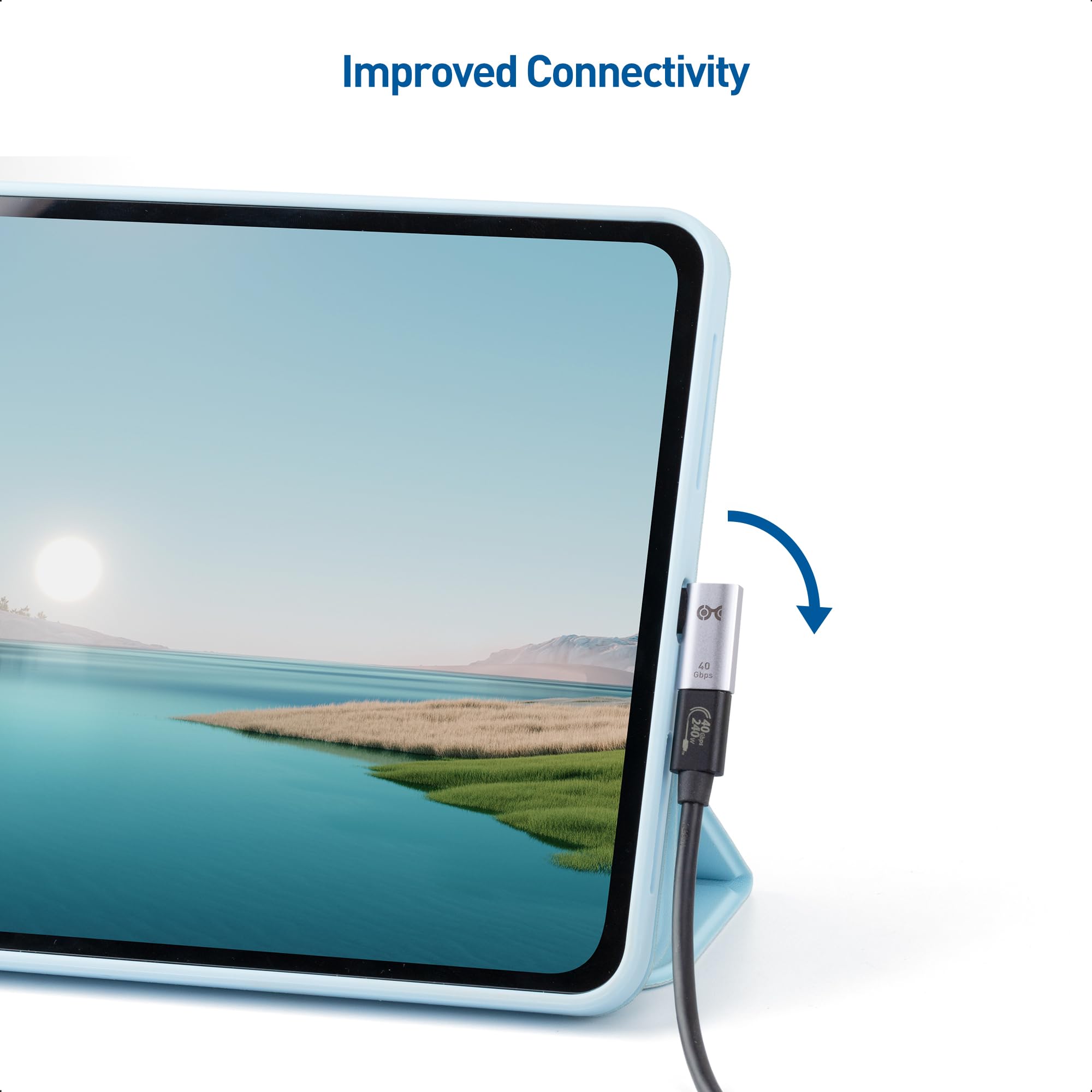 Cable Matters Combo Pack 40Gbps Right Angle USB C Adapter Kit, Up to [4K@240Hz Video, 240W Charging, 40Gbps Data Transfer] 90 Degree USB C Adapter, Compatible with Thunderbolt 4, iPhone 16, Steam Deck