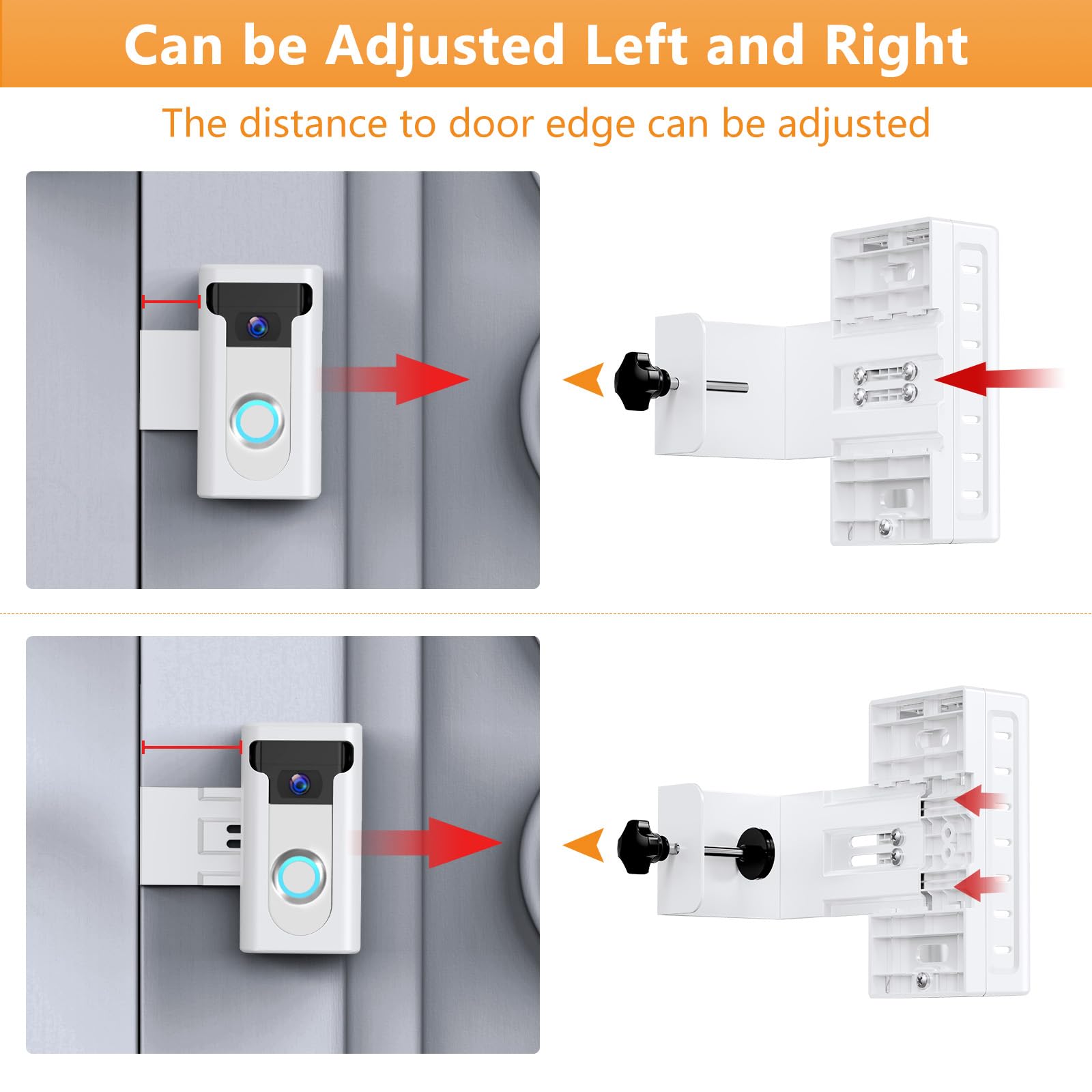 Anti Theft Video Doorbell Mount Compatible With Ring/Blink Wireless Video Doorbell, Not Block Doorbell Motion Sensor, No Drill M