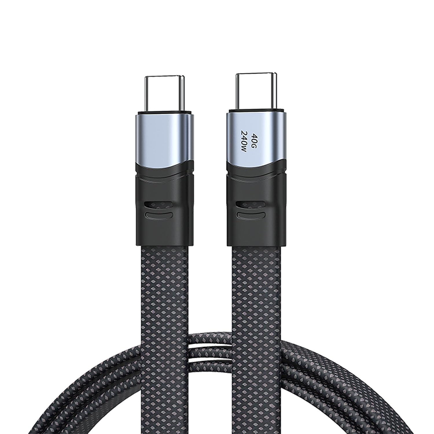 JUXINICE USB4 Cable 5FT Flat USB C to USB C Cable, Thunderbolt 4 Compatible 40Gbps Data Transfer, 240W PD Fast Charging & 8K@60H