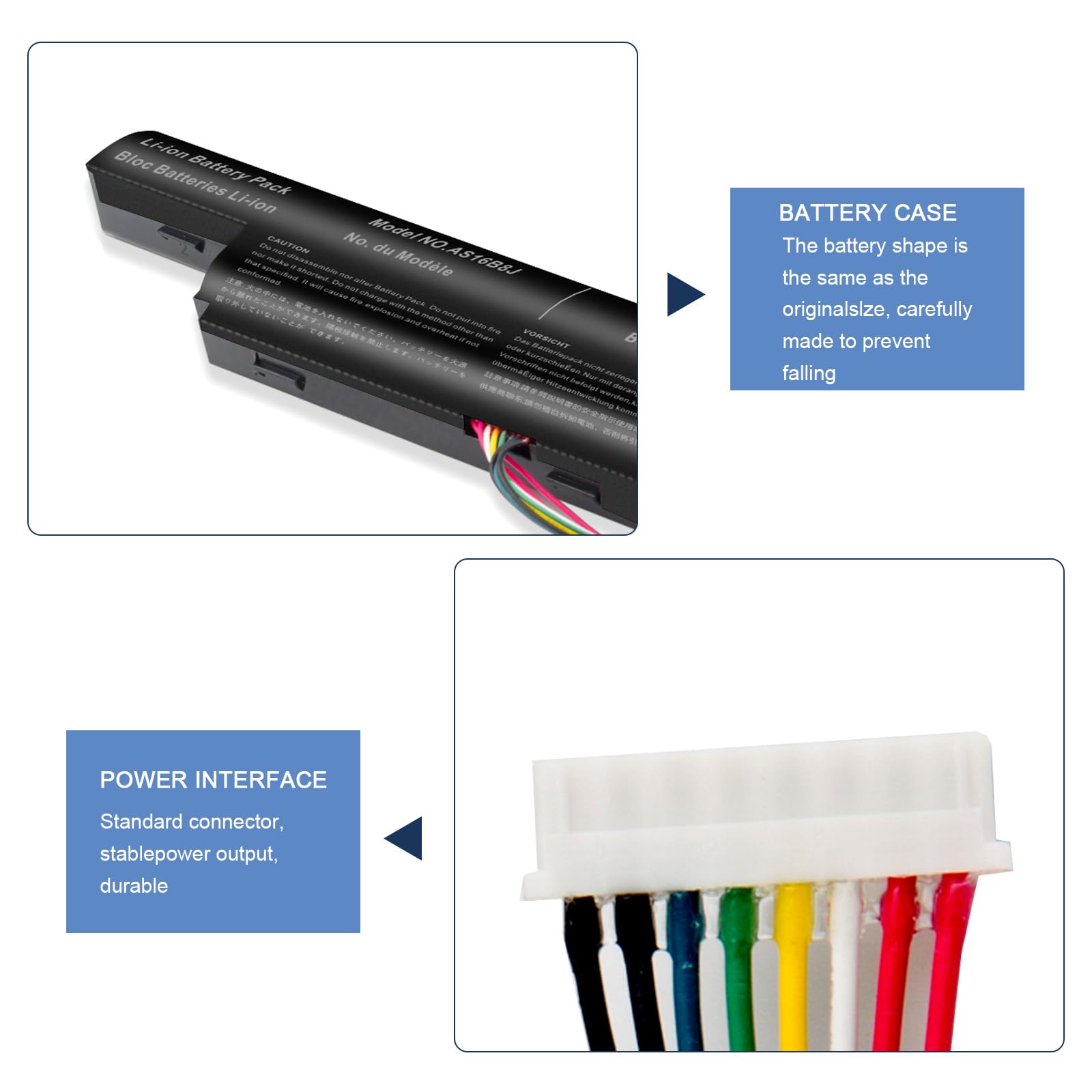 Fancy Buying As16B8J Laptop Battery Compatible Acer Aspire E5 575G E5 575G 53Vg 15.6'' E5 575G 549D Series 3Inr19/66 2 As16B5J