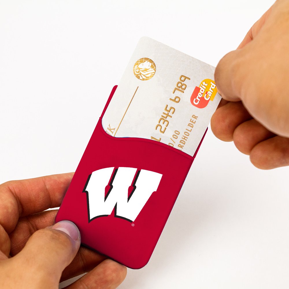 Guard Dog Silicone Credit Card Holder/Phone Wallet - Wisconsin Badgers