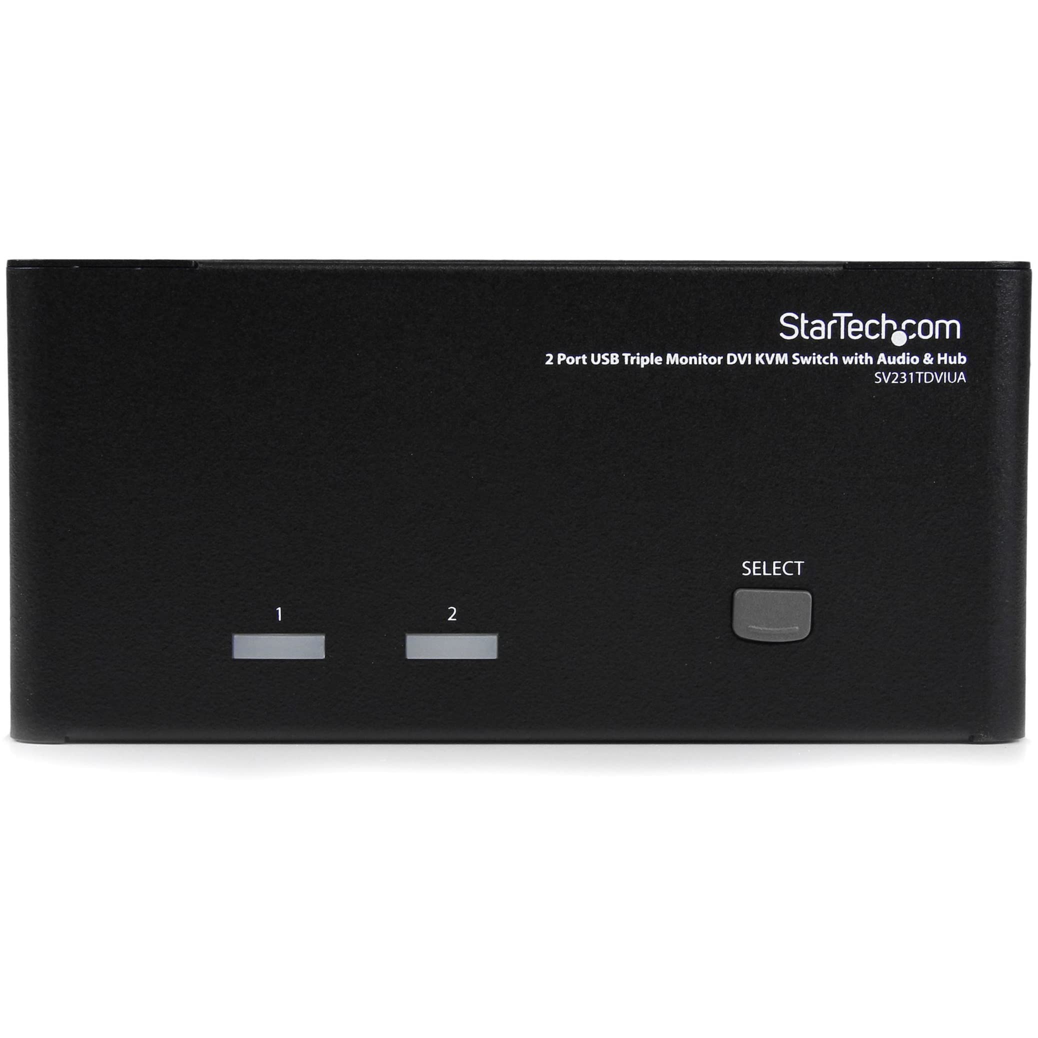 Startech.Com 2 Port Triple Monitor Dvi Usb Kvm Switch With Audio & Usb 2.0 Hub   Multi Monitor Kvm   Dual Port Kvm Switch (Sv231
