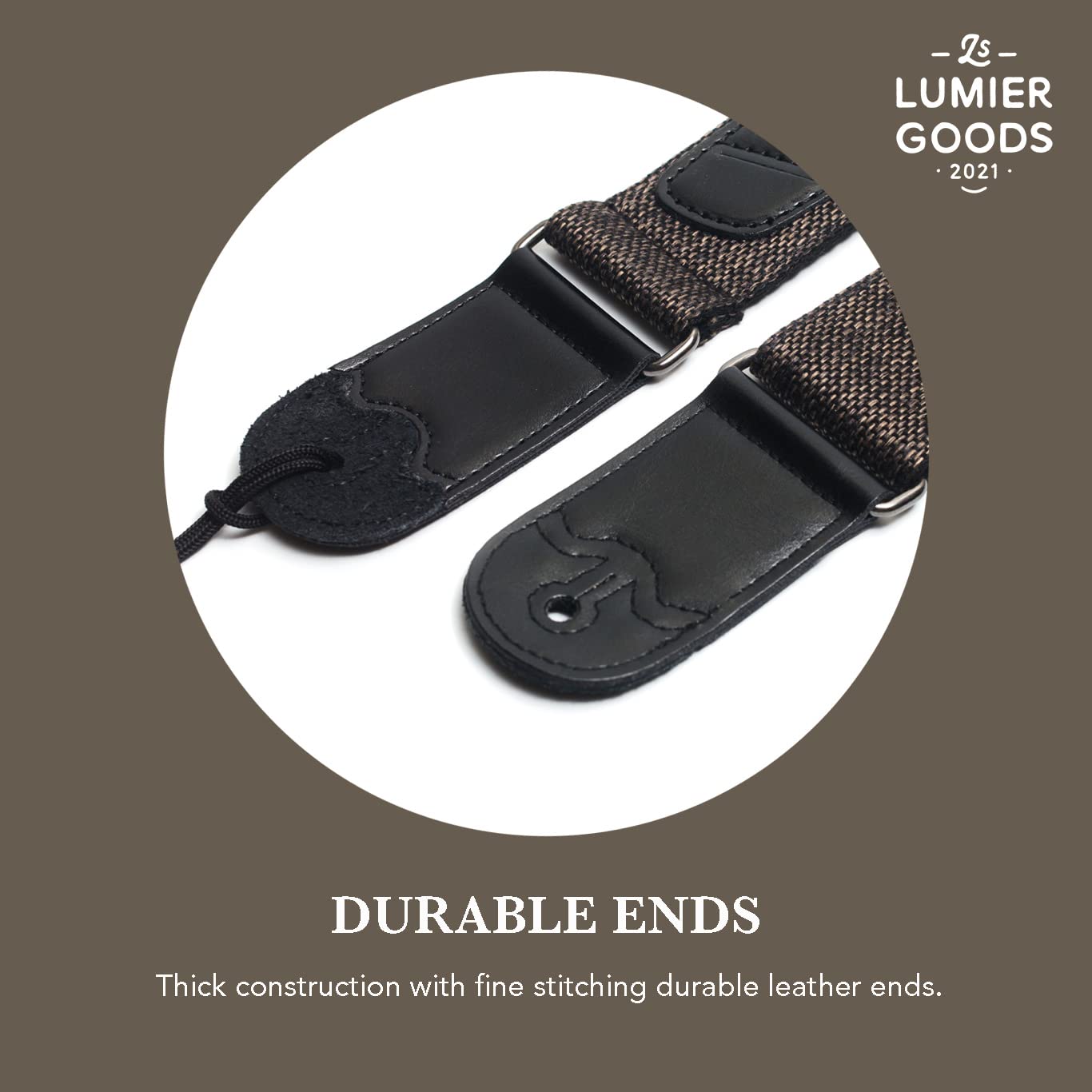 Guitar Strap For Bass, Electric & Acoustic Guitar, Strap Locks Included (Beige), One Size, (Lmr00_0312)