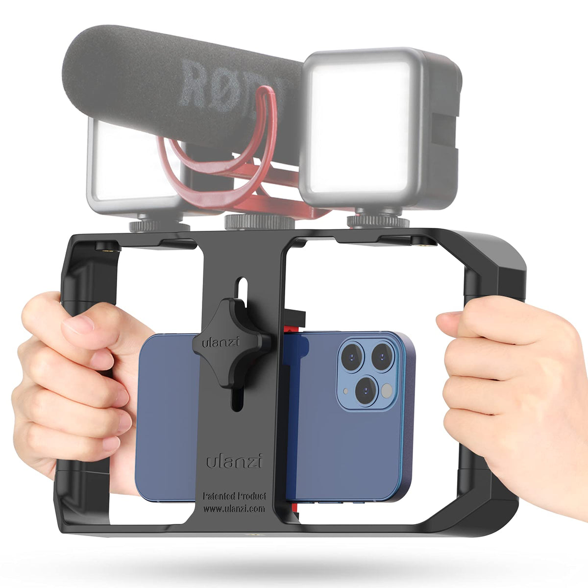 Ulanzi U Rig Pro Smartphone Video Rig, Filmmaking Vlogging Case, Phone Video Stabilizer Grip Tripod Mount For Videomaker Film Ma