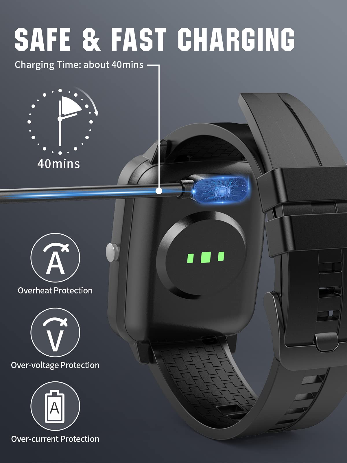 Timovo Smart Watch Charger Compatible With Yamay Letsfit Veryfitpro, Magnetic Usb Smartwatch Charging Cable For Umidigi Uwatch 3