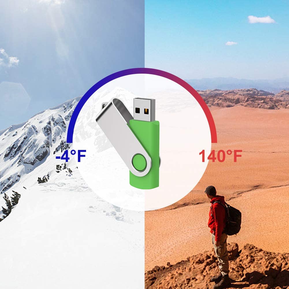 Kexin 5 Pack 32Gb Usb 3.0 Flash Drive 3.0 Usb Drive 32G Thumb Drive Usb Stick (5 Mixed Colors: Black/Blue/Green/White/Red)