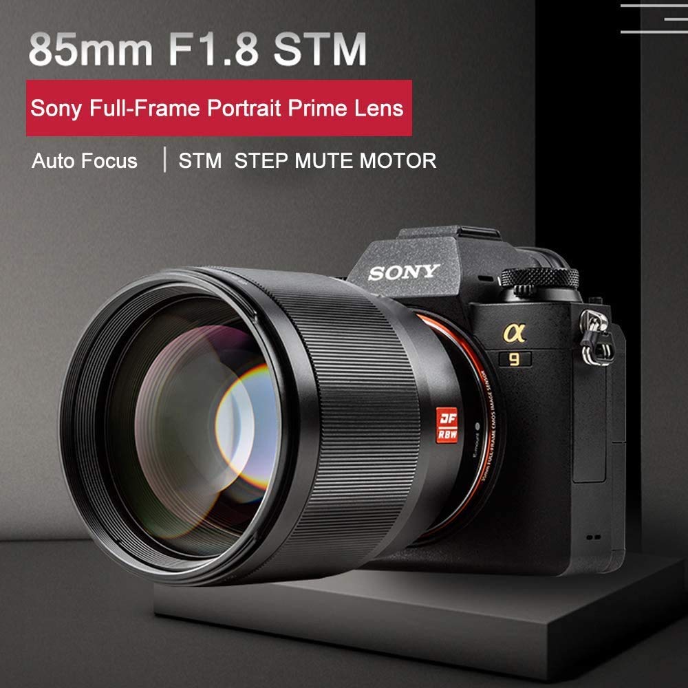 Auto Focus Prime Lens Viltrox 85Mm F1.8 Mark Ii Stm Full Frame Portrait Lens For Sony E Mount Camera A7Iii A7Riii A7Sii A7Ii A9 A7 A6500 A6400 A6300 Black