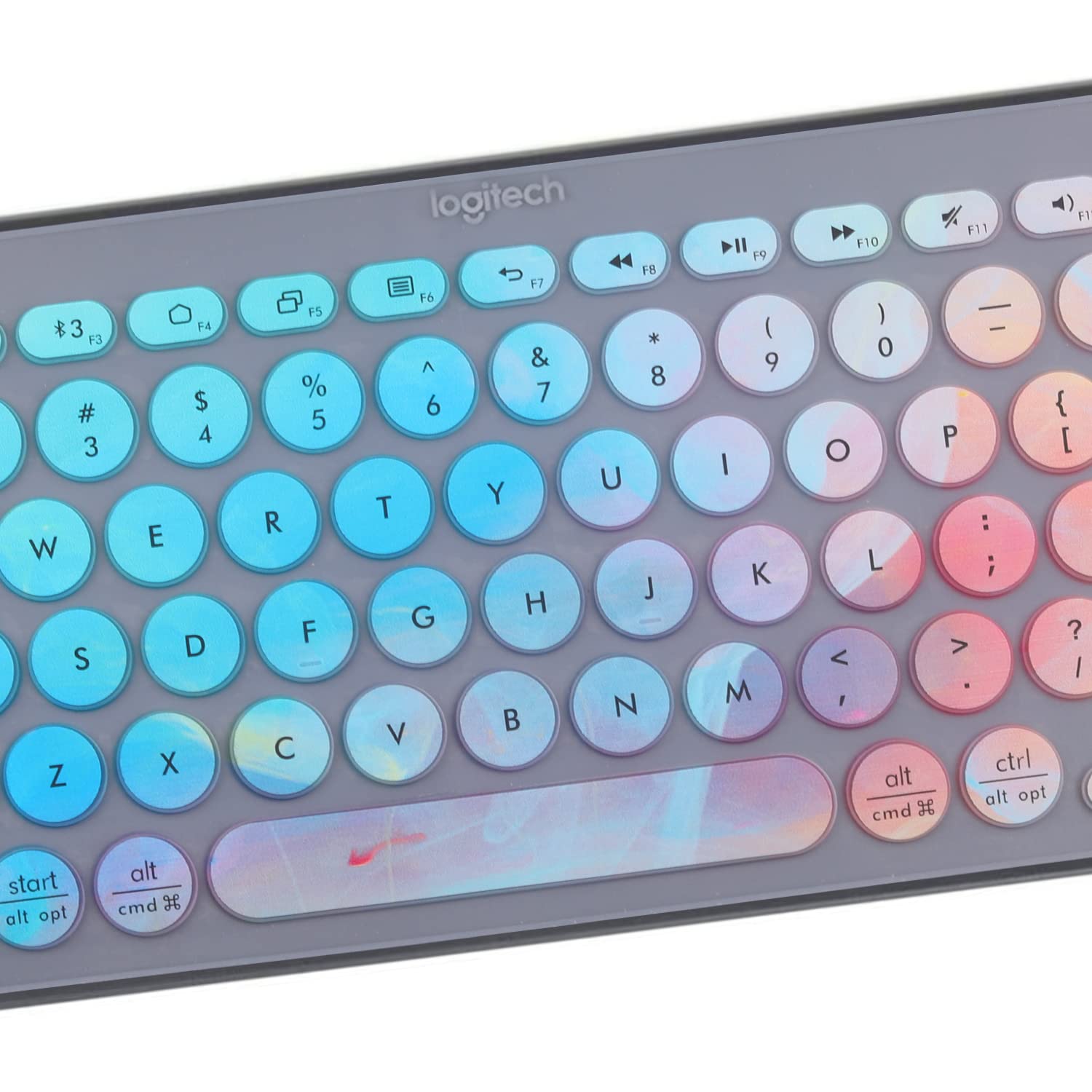Colorful Keyboard Cover For Logitech K380 Pebble Multi Device Bluetooth Keyboard/Logitech Pebble Keys 2 K380S/Logitech K380 Mult