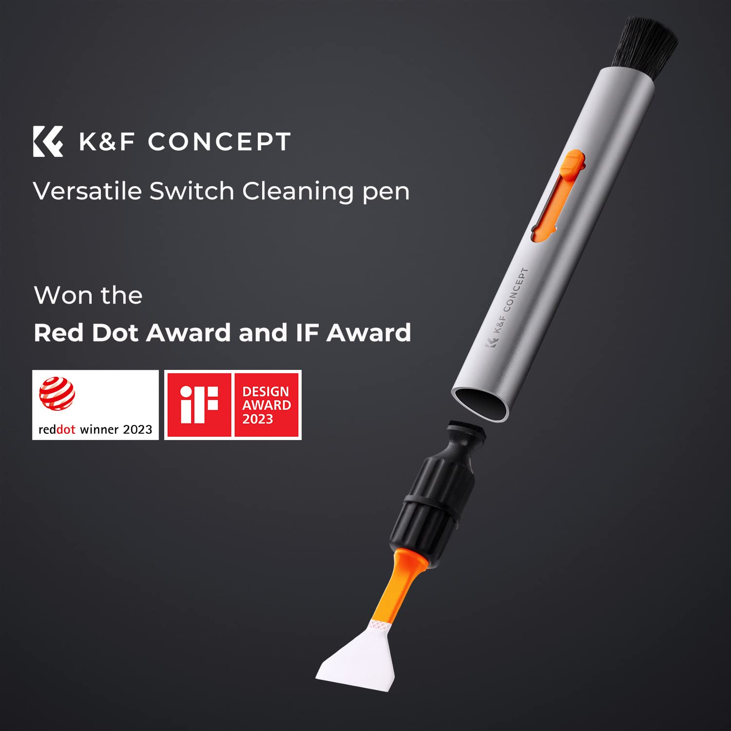 K&F Concept Camera Cleaning Kit, 6 In 1 With Vacuum Cleaning Cloth*2, Replaceable Cleaning Pen, Full Frame Cleaning Wand*2, Sili
