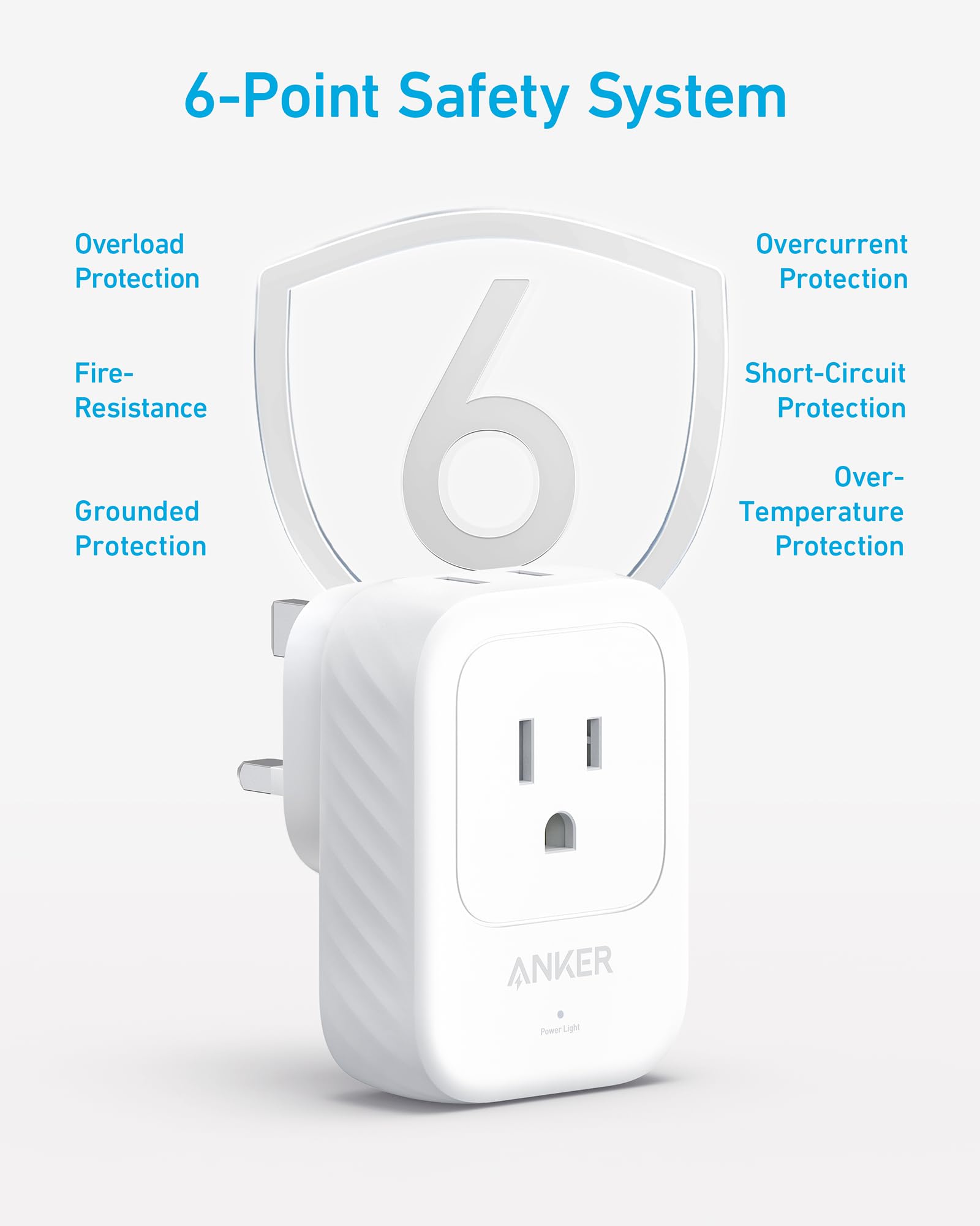 Anker Usa To Uk International Plug Adapter, Travel Adapter, 15W Max With 2 Ac, 2 Usb C, And 1 Usb A Port, Ideal For Iphone 15, I