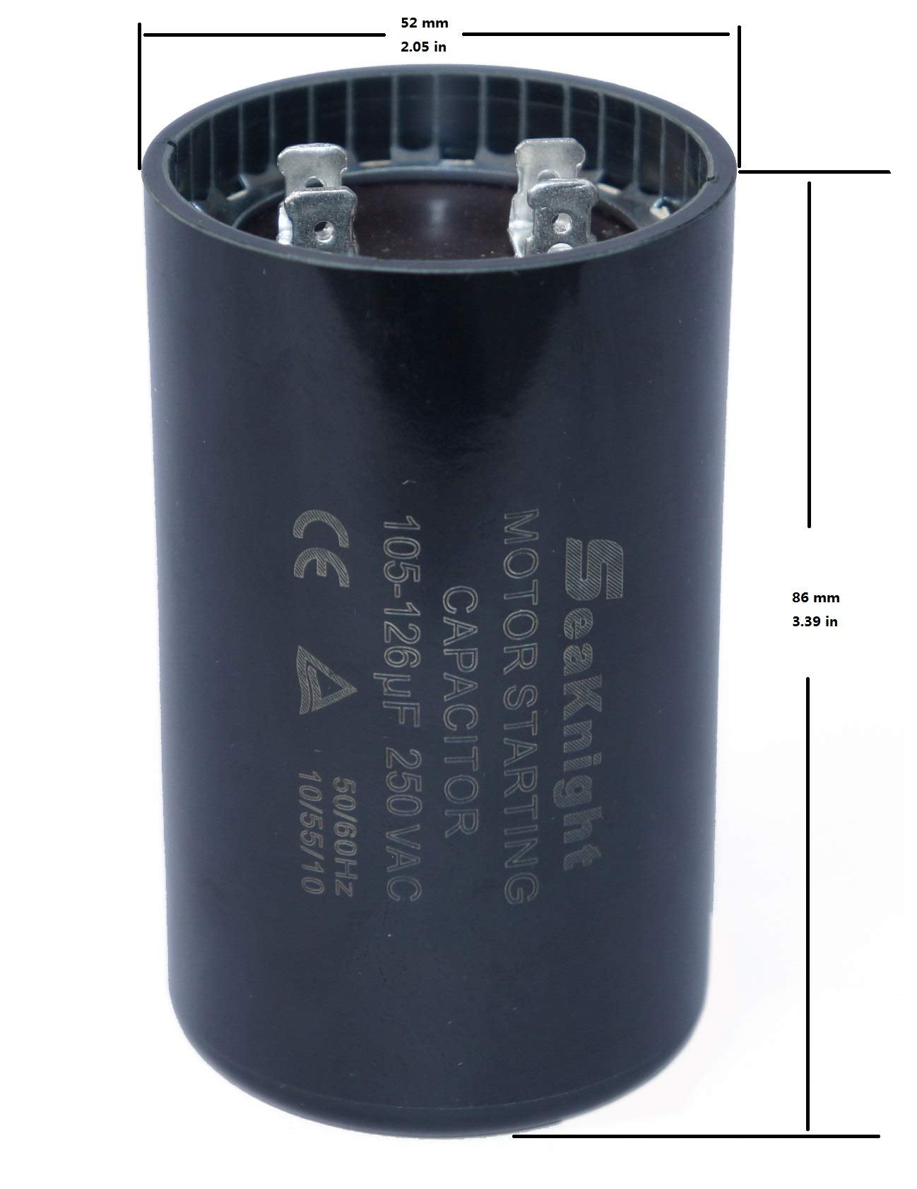 Kbl 105 126 Mfd (Uf) Motor Start Capacitor Compatible For Franklin Control Box 2823008110, 2823018110, 2801084915, 2823018310, 2