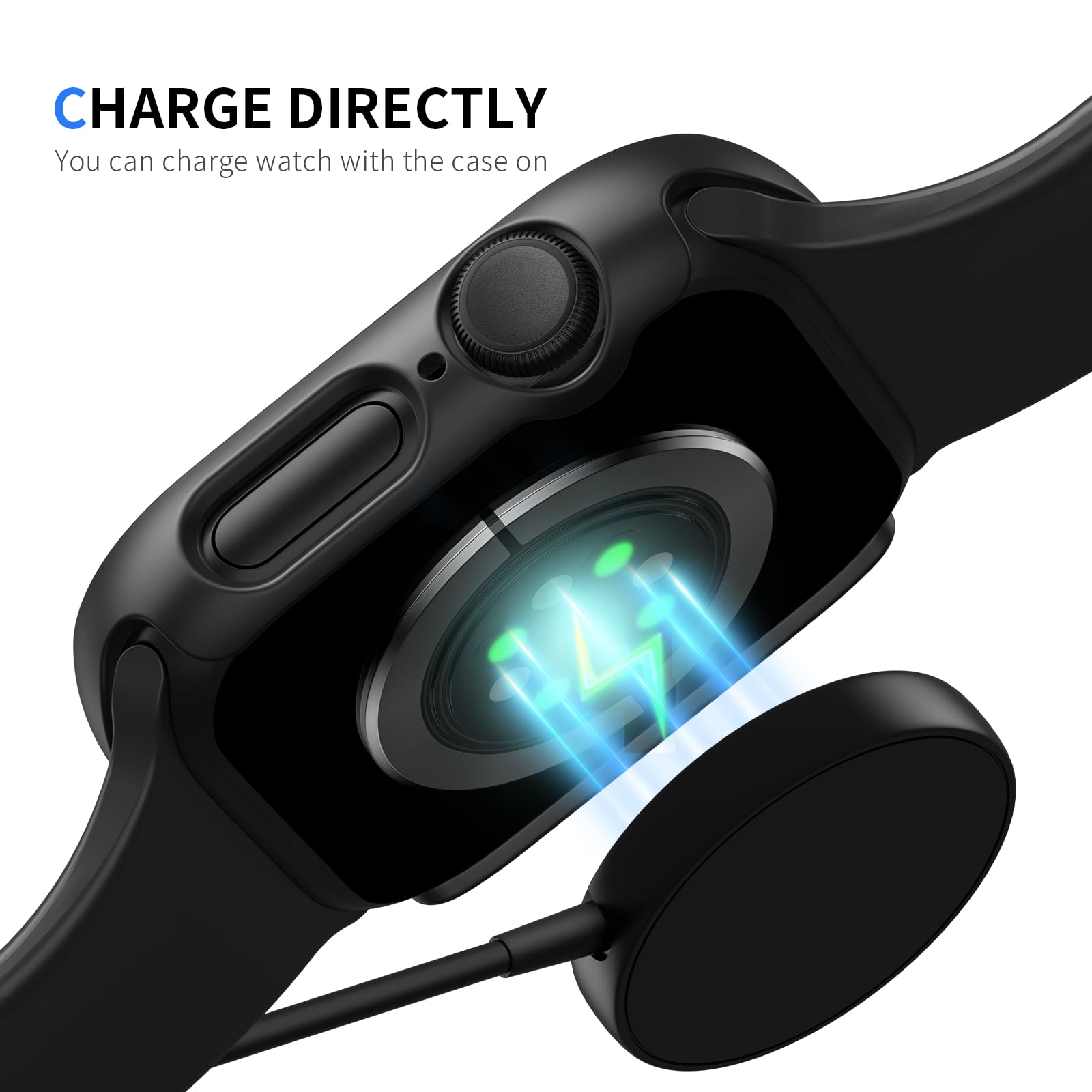 Cuteey 6 Pack Case For Apple Watch 46Mm Series 10With Built In Tempered Glass Screen Protector, Overall Full Protective Bumper P