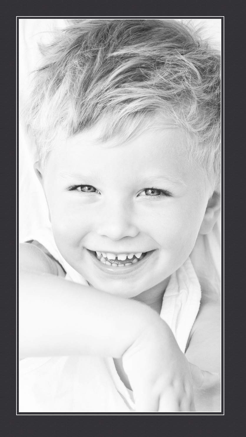 18X35 Smooth Black / Black Custom Mat For Picture Frame With 14X31 Opening Size (Mat Only, Frame Not Included)