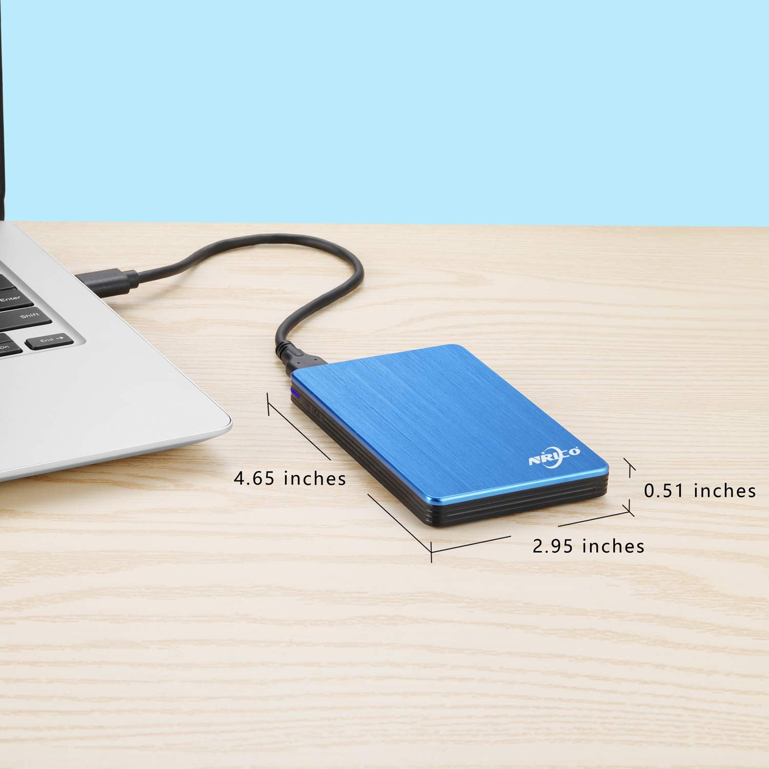 Nrico 320Gb Portable External Hard Drive Usb 3.0 Hdd 2.5Inch Storage Compatible For Pc, Mac, Desktop,Ps4 (320Gb, Blue)
