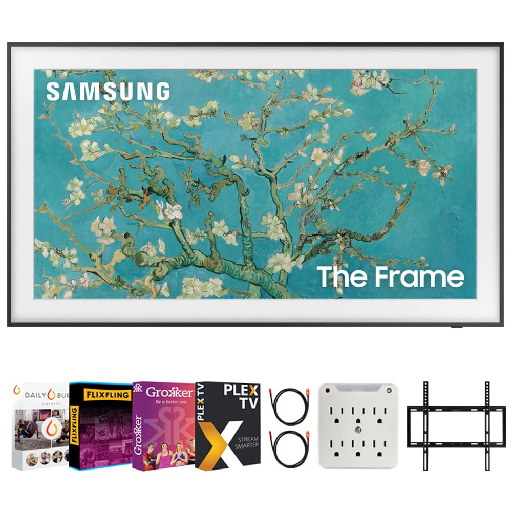 Samsung Qn32Ls03Cb 32 Inch The Frame Qled Hdr 4K Smart Tv Bundle With Premiere Movies Streaming + 19 45 Inch Slim Fit Wall Mount